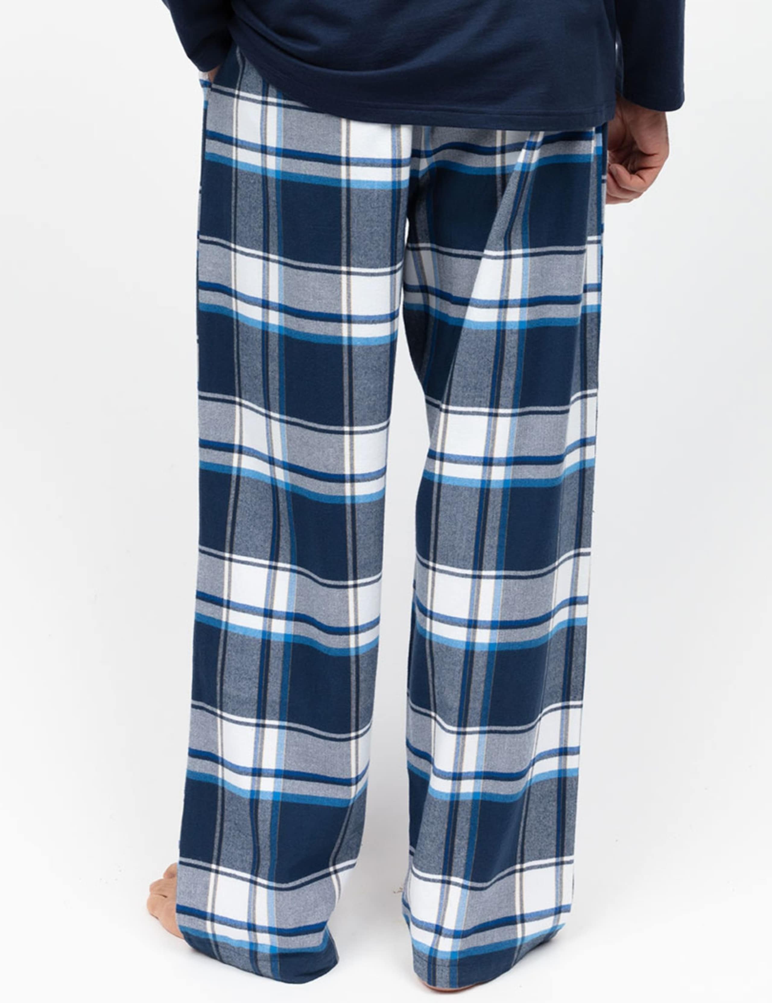 Pure Cotton Checked Pyjama Bottoms 4 of 4