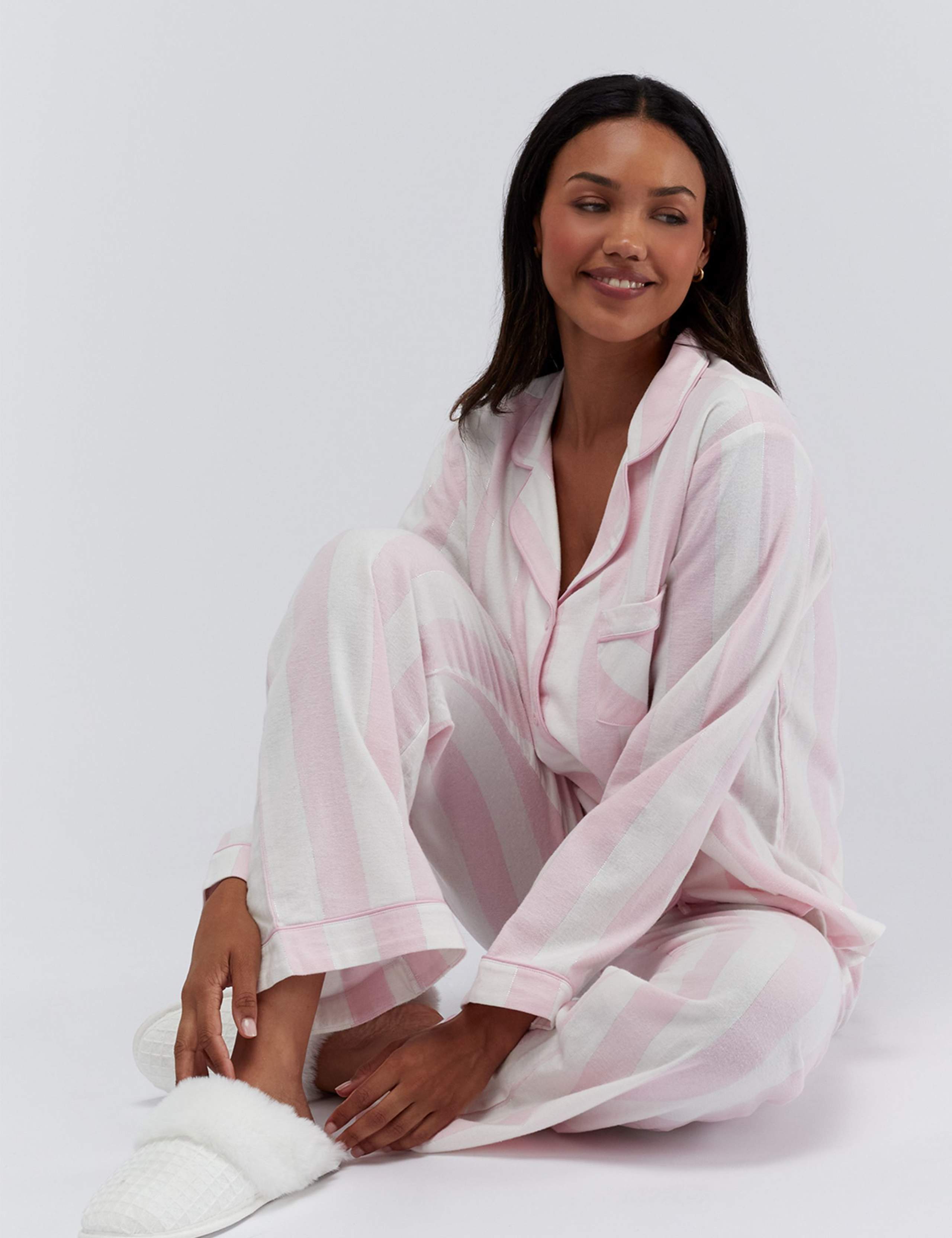 Cotton Rich Striped Pyjamas in a Bag 5 of 12