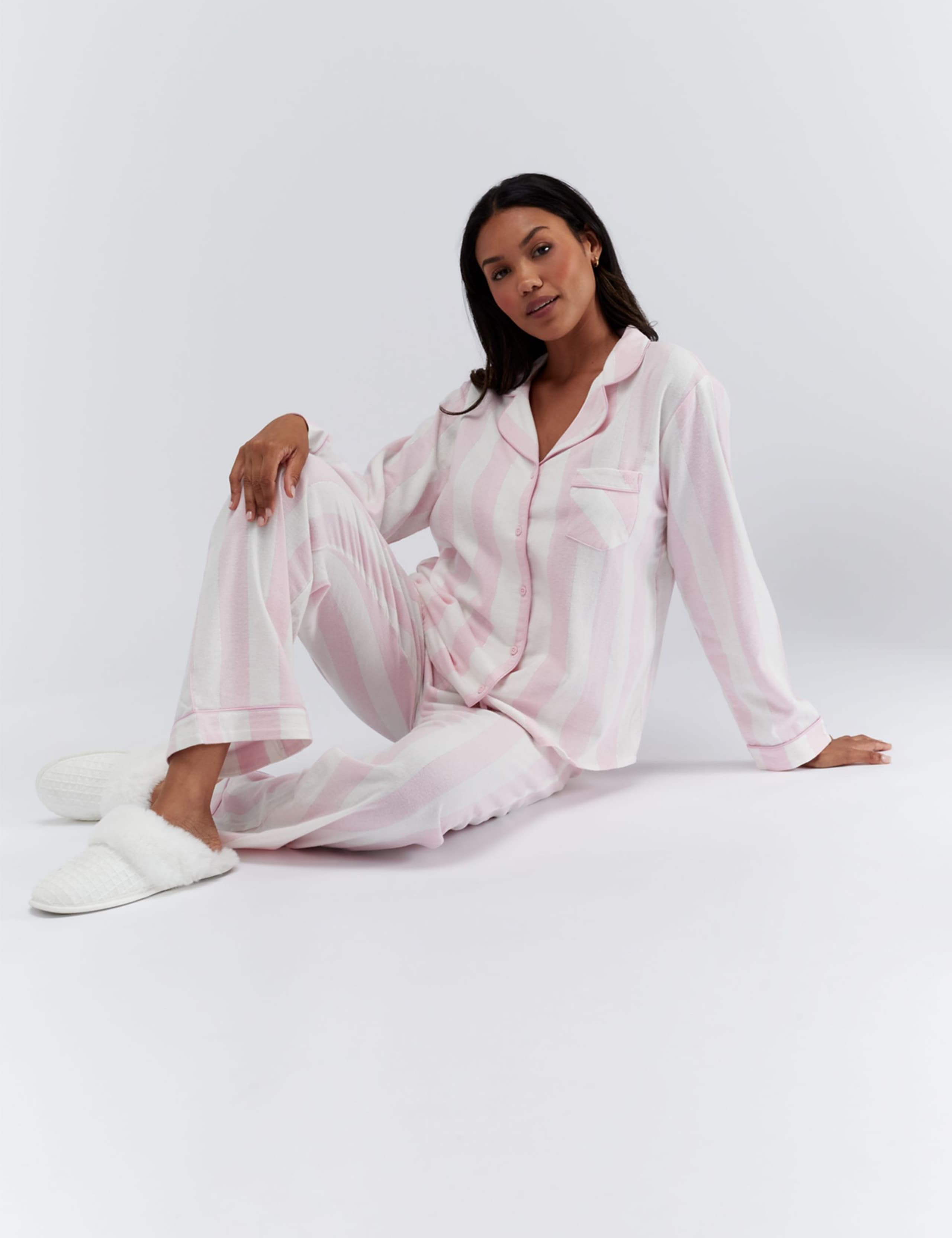 Cotton Rich Striped Pyjamas in a Bag 6 of 12