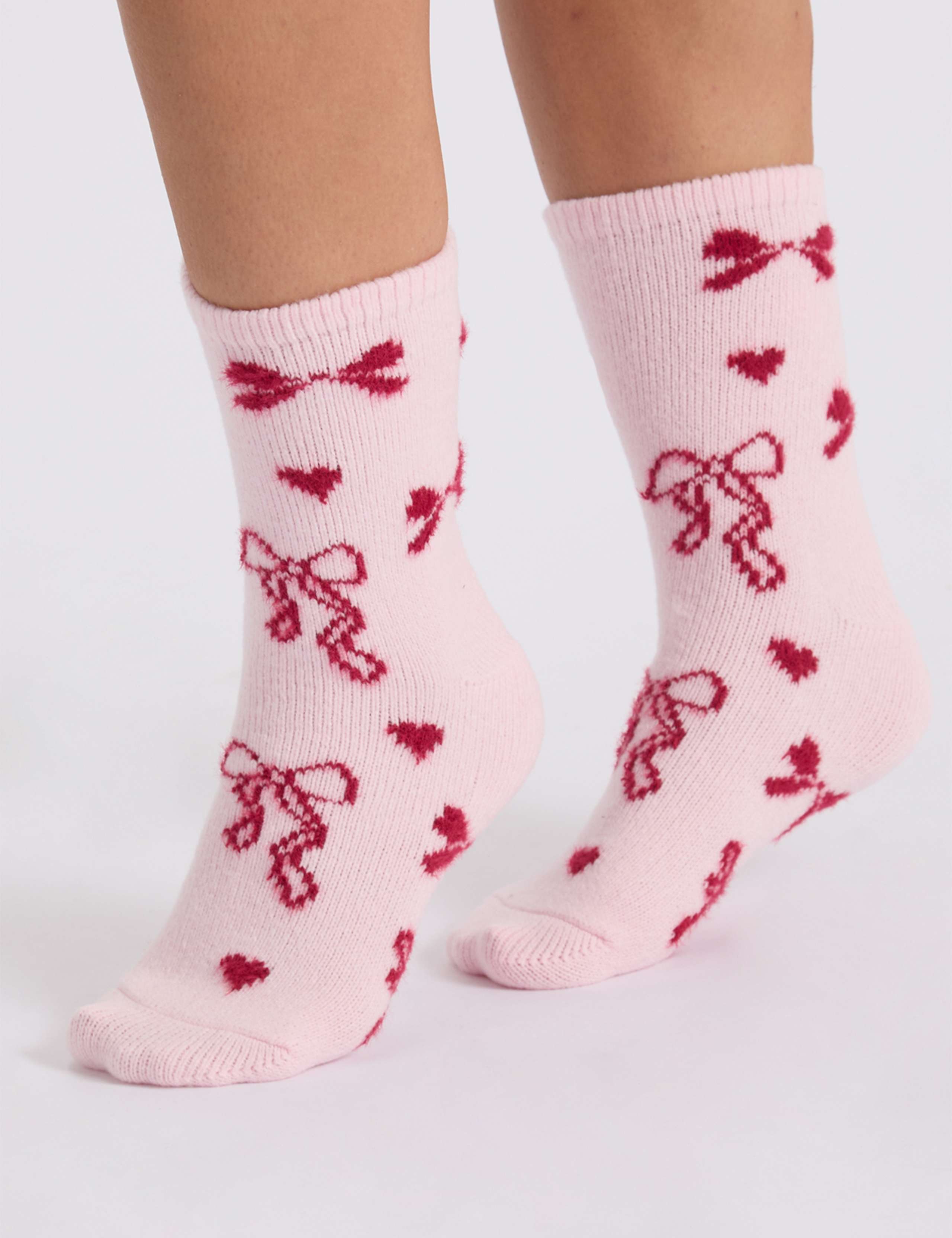 3 Pack Patterned Fluffy Socks 2 of 8