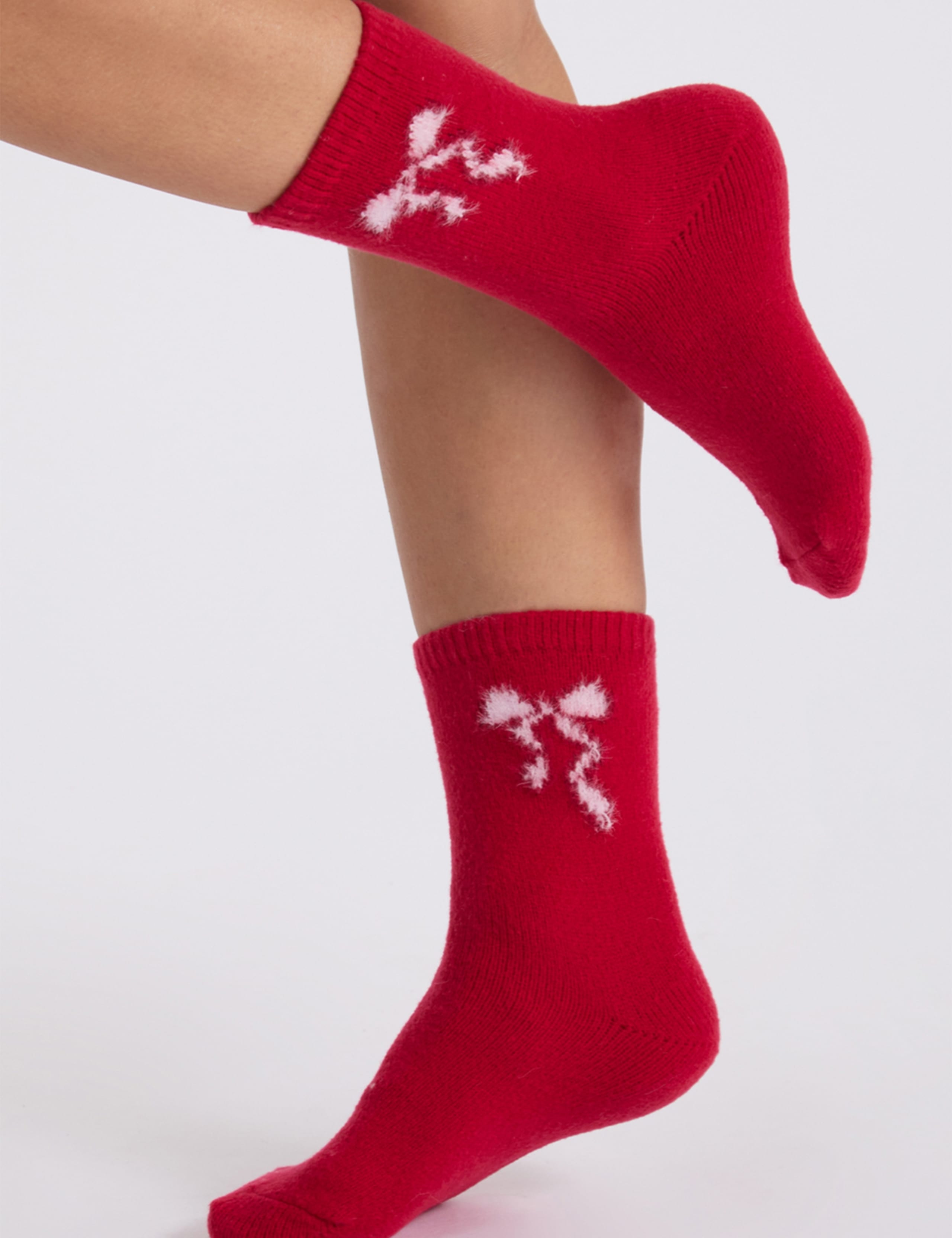 3 Pack Patterned Fluffy Socks 3 of 8