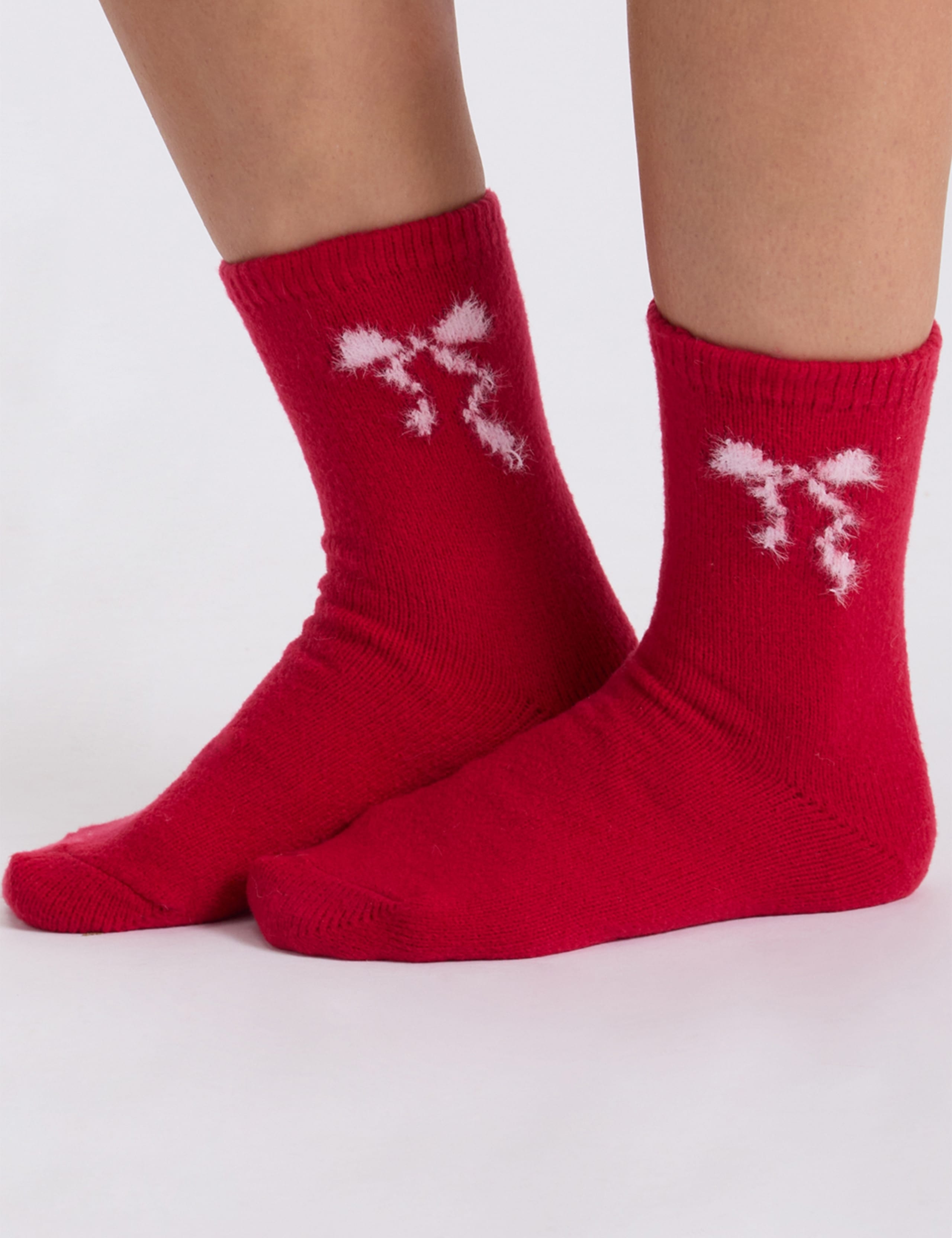 3 Pack Patterned Fluffy Socks 5 of 8