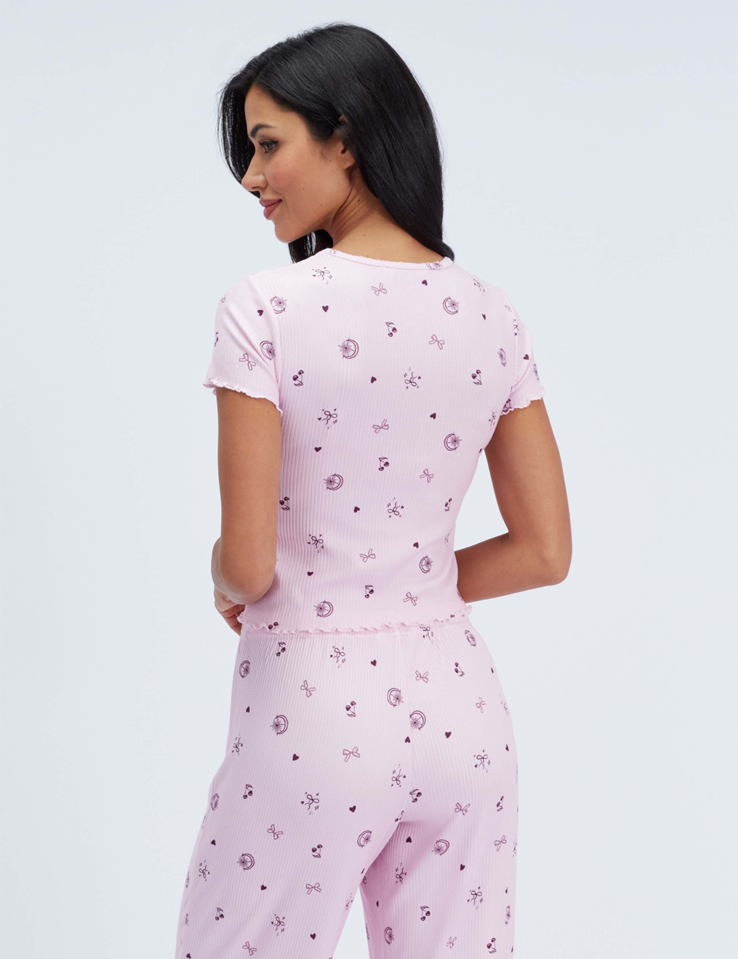 Ribbed Long Pyjama Set 4 of 6