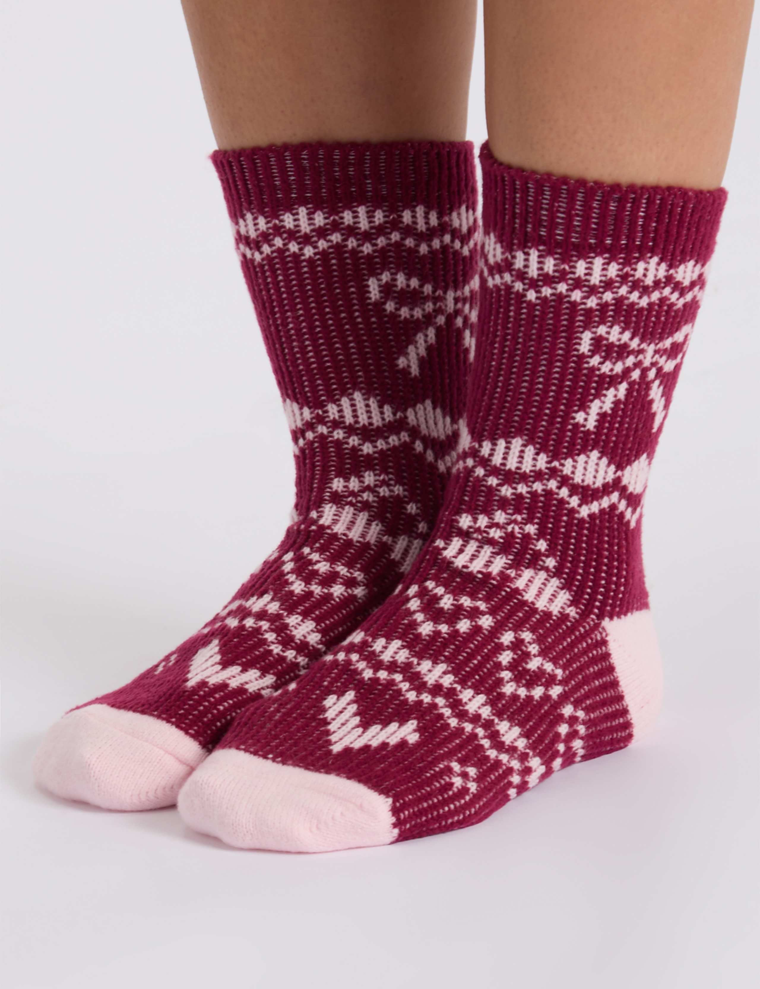2 Pack Patterned Ankle High Socks 2 of 6