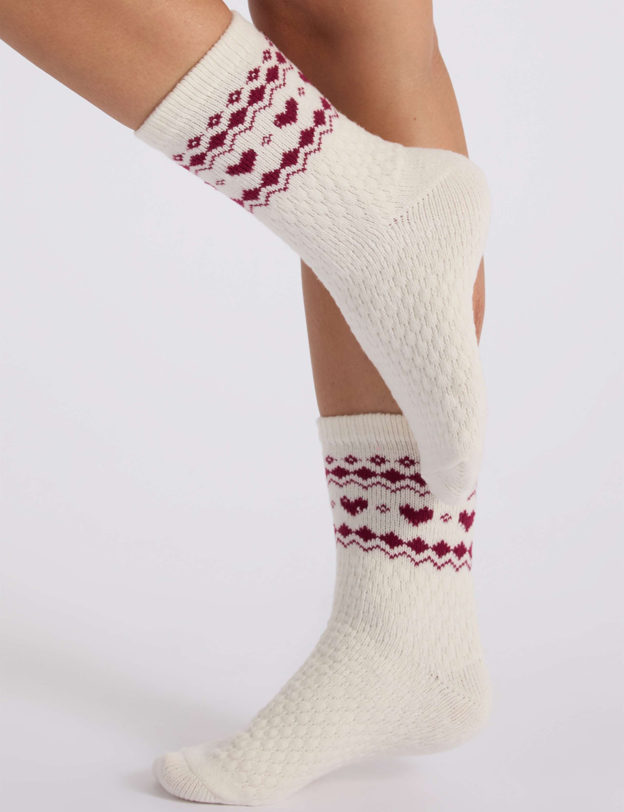 2 Pack Patterned Ankle High Socks 3 of 6