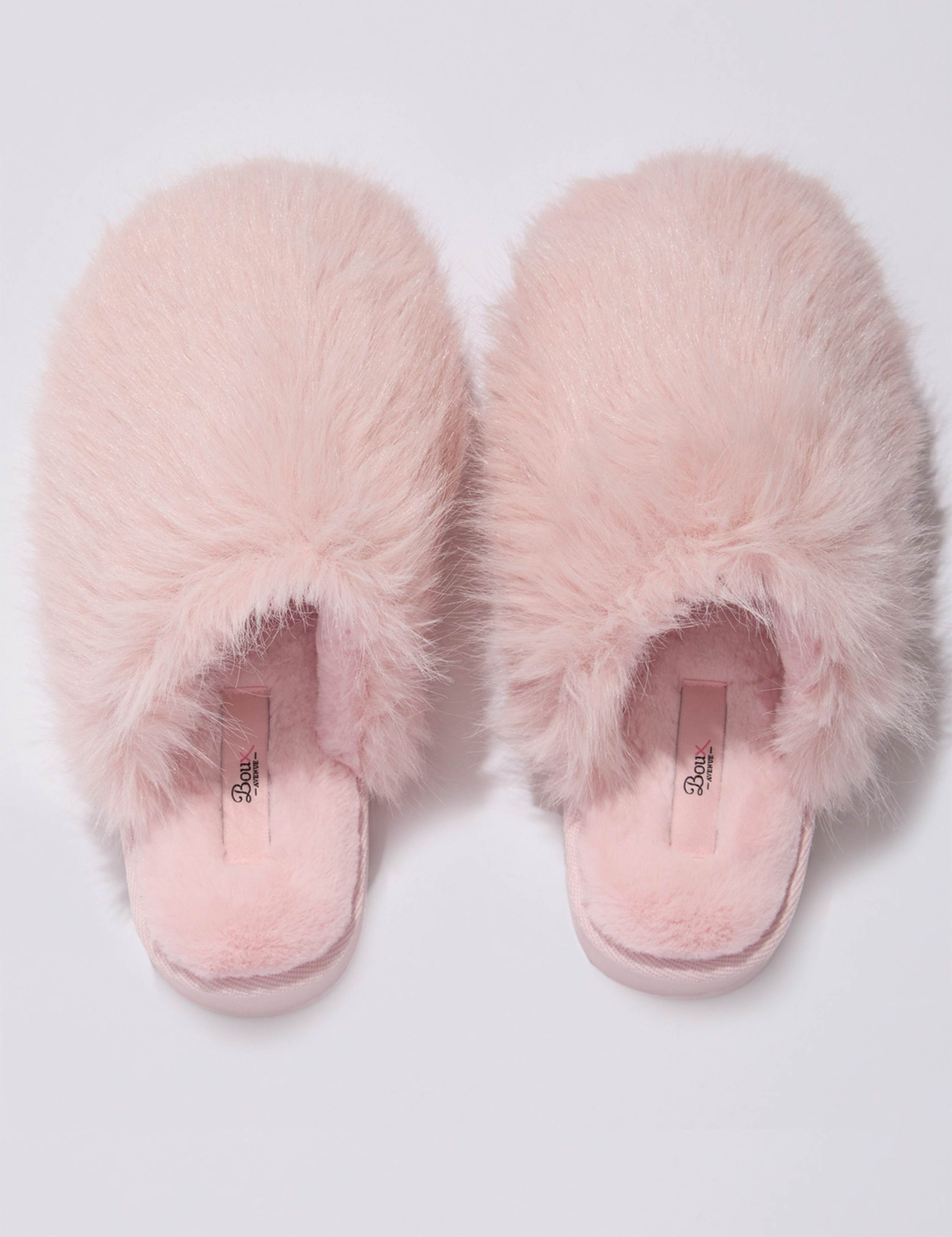 Fluffy Platform Mule Slippers 3 of 4