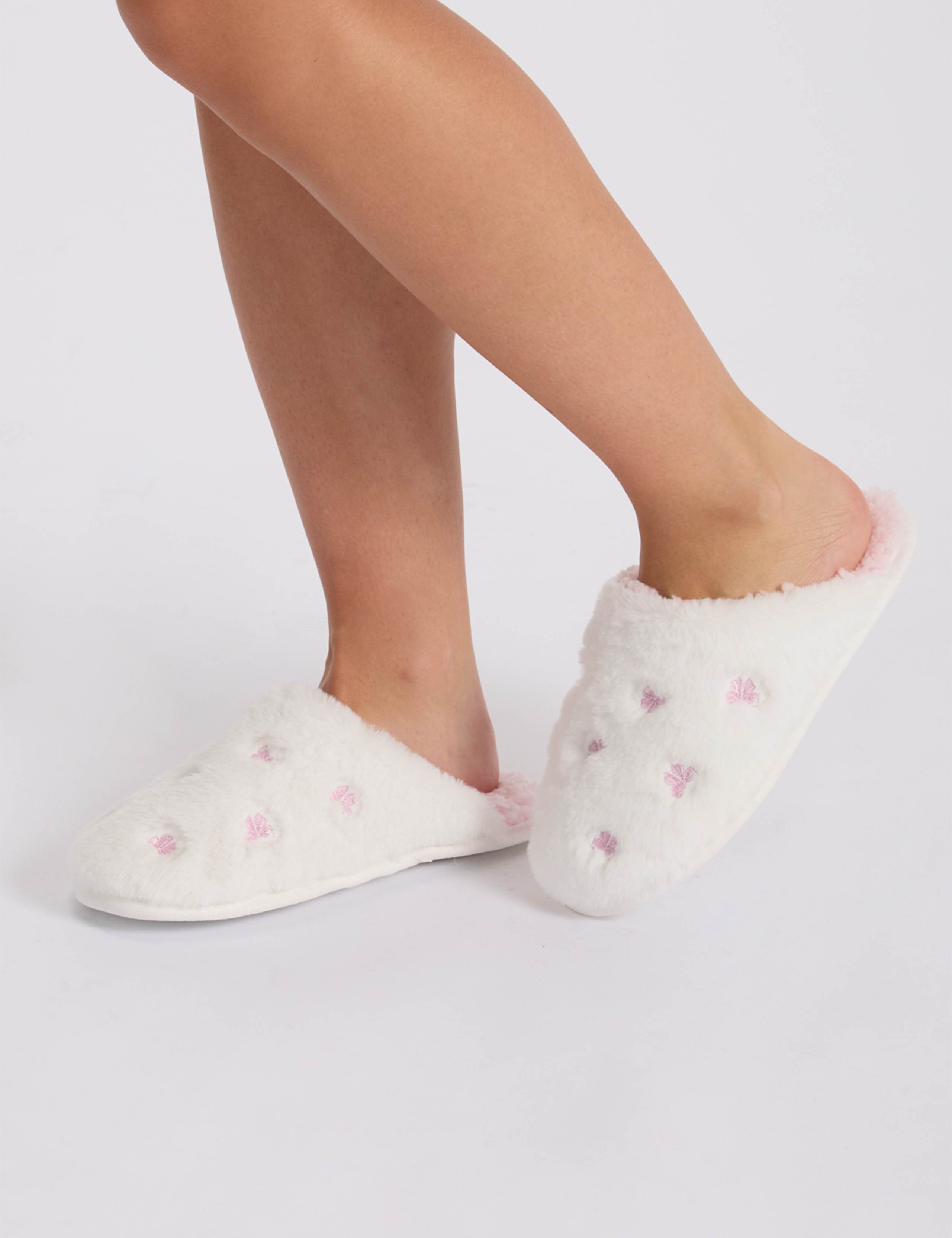 Fluffy Bow Mule Slippers 5 of 6