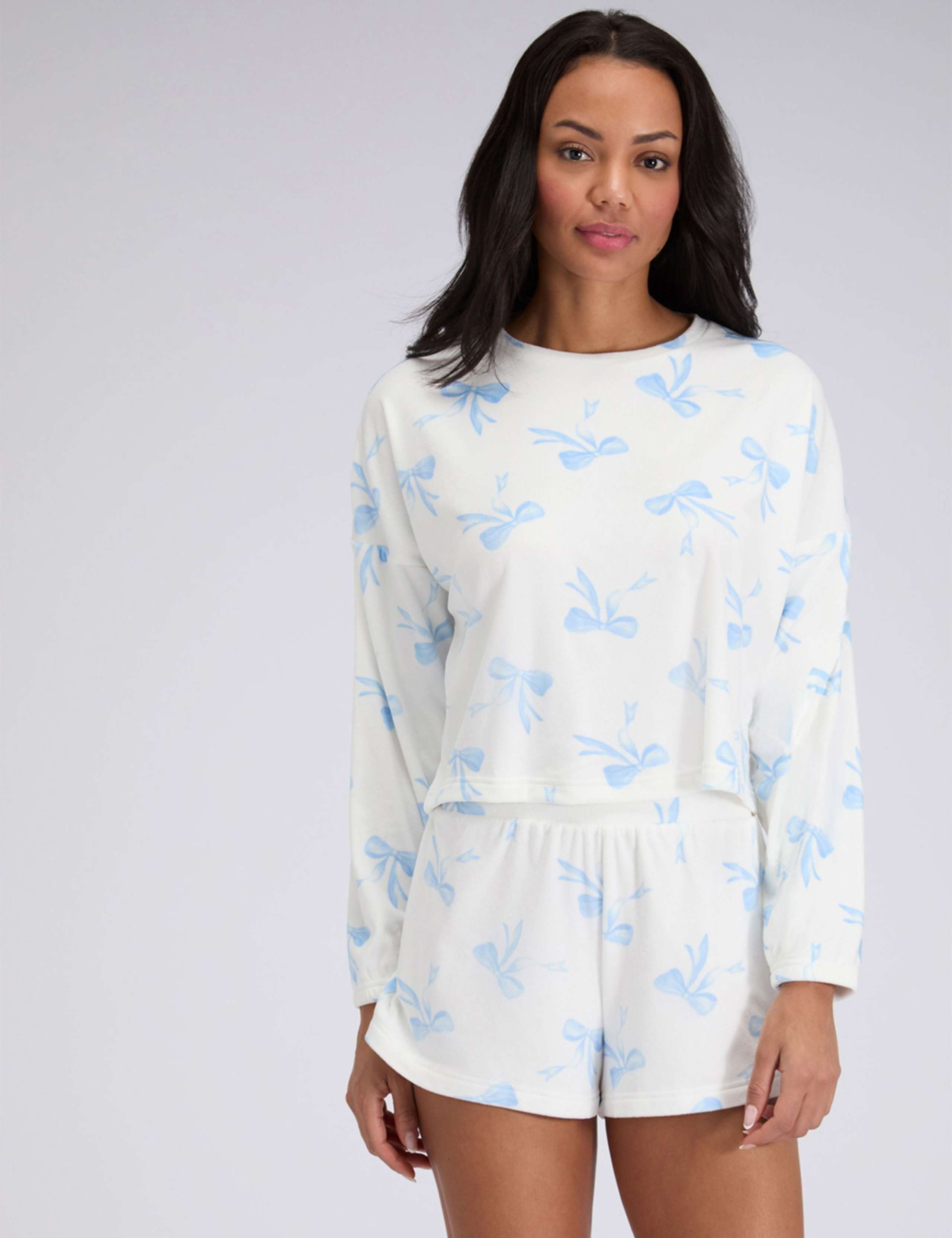 Velour Bow Shortie Set 2 of 6