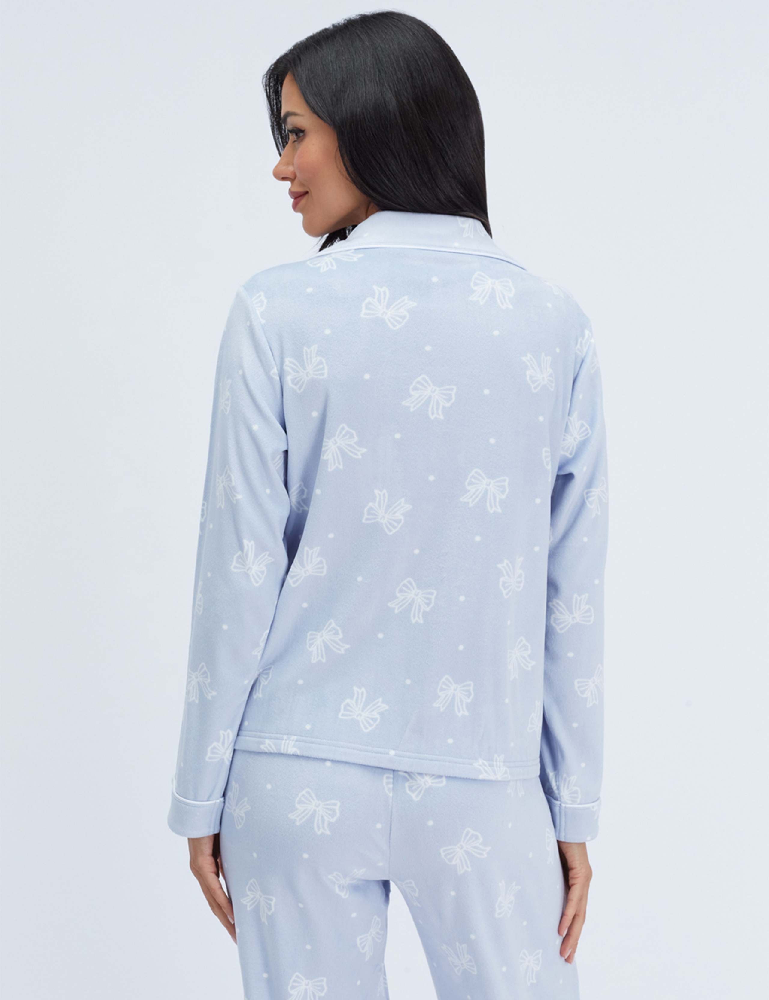 Velour Print Long Pyjama Set 4 of 7