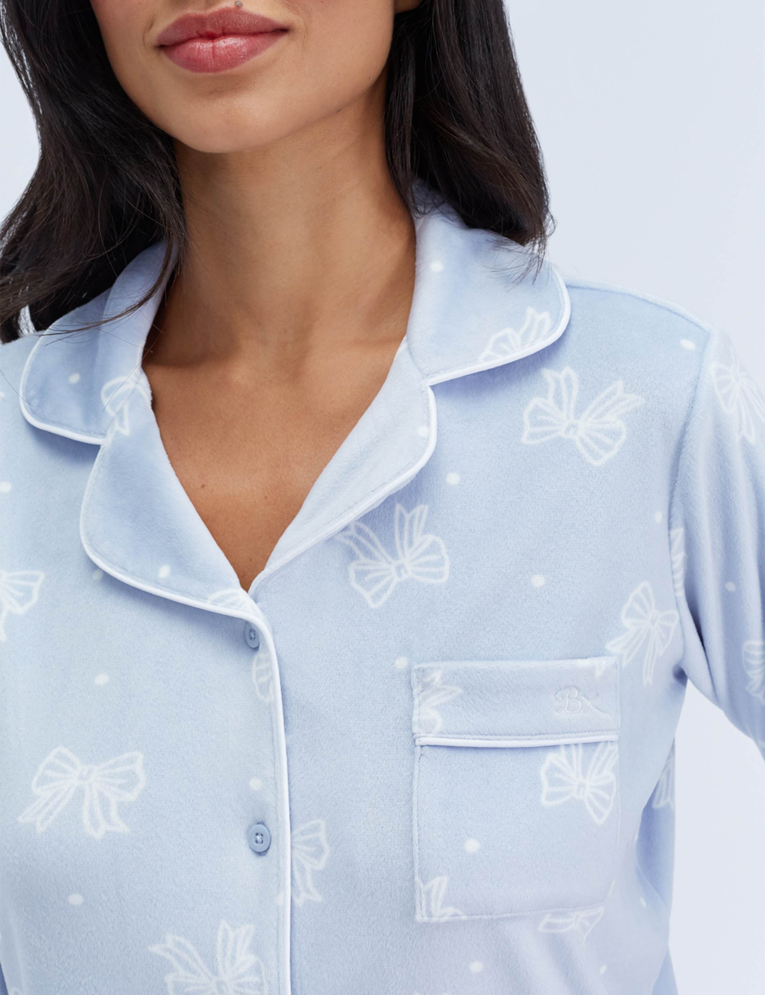 Velour Print Long Pyjama Set 5 of 7