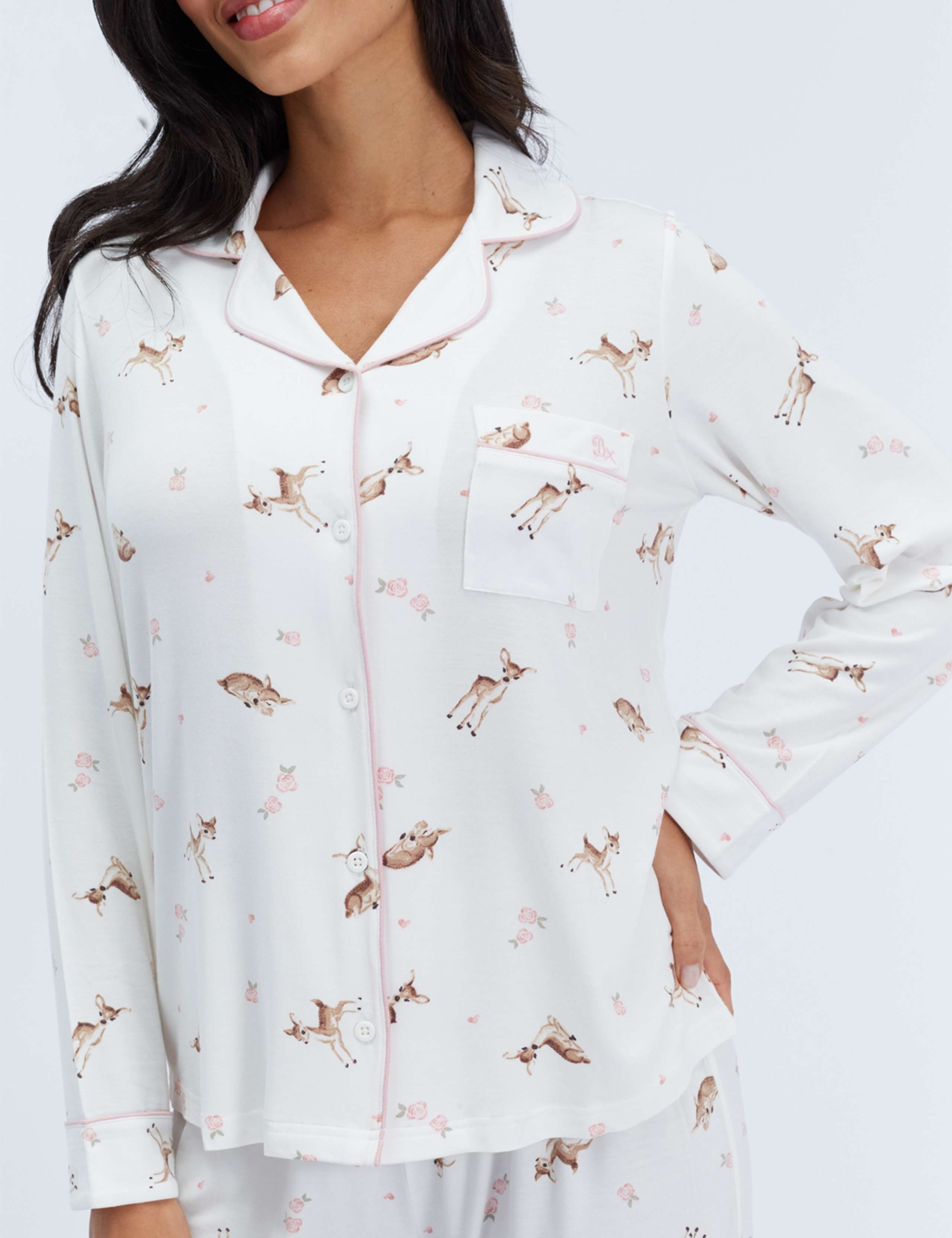 Christmas Deer Print Pyjama Set 7 of 8