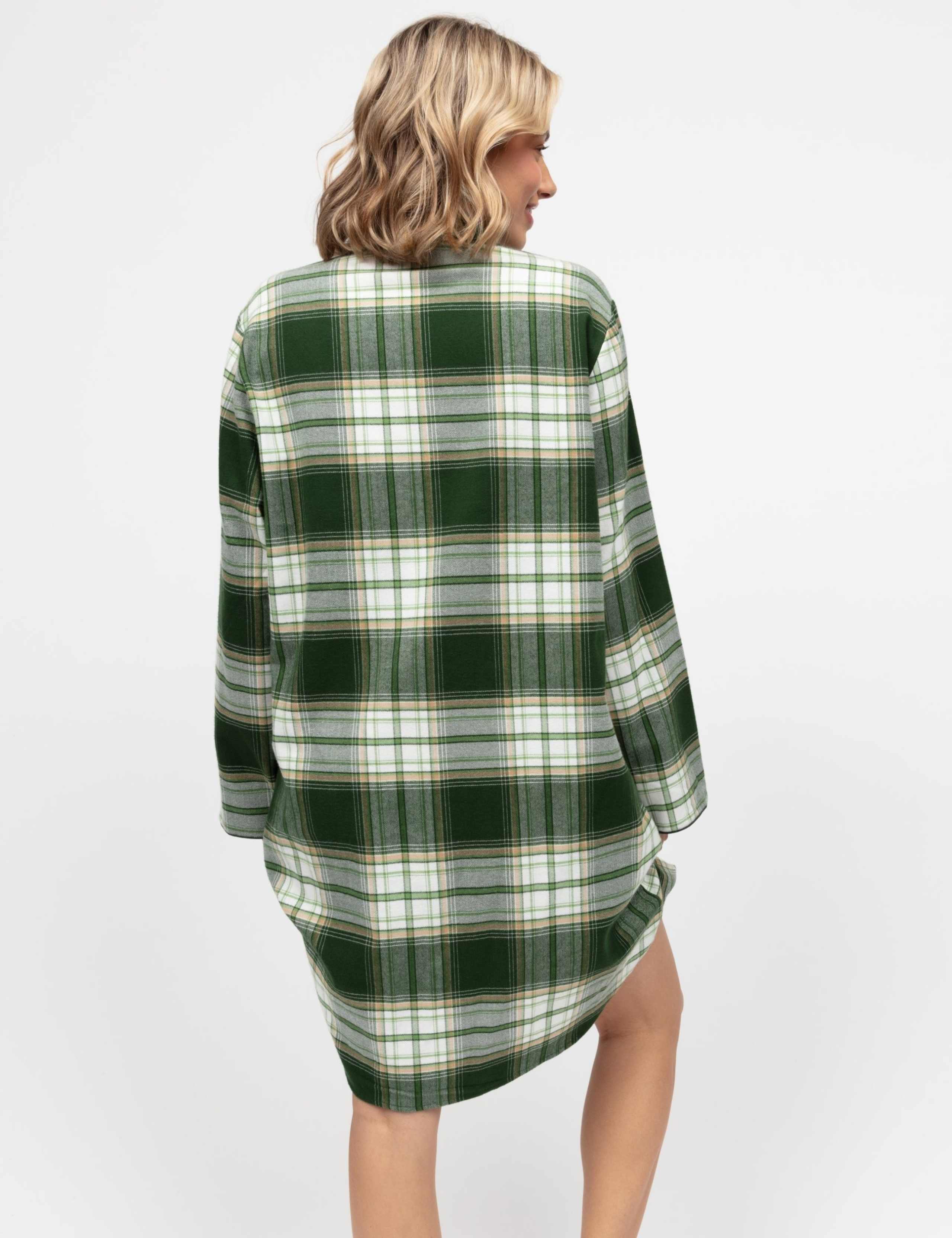 Pure Cotton Checked Nightshirt 3 of 3