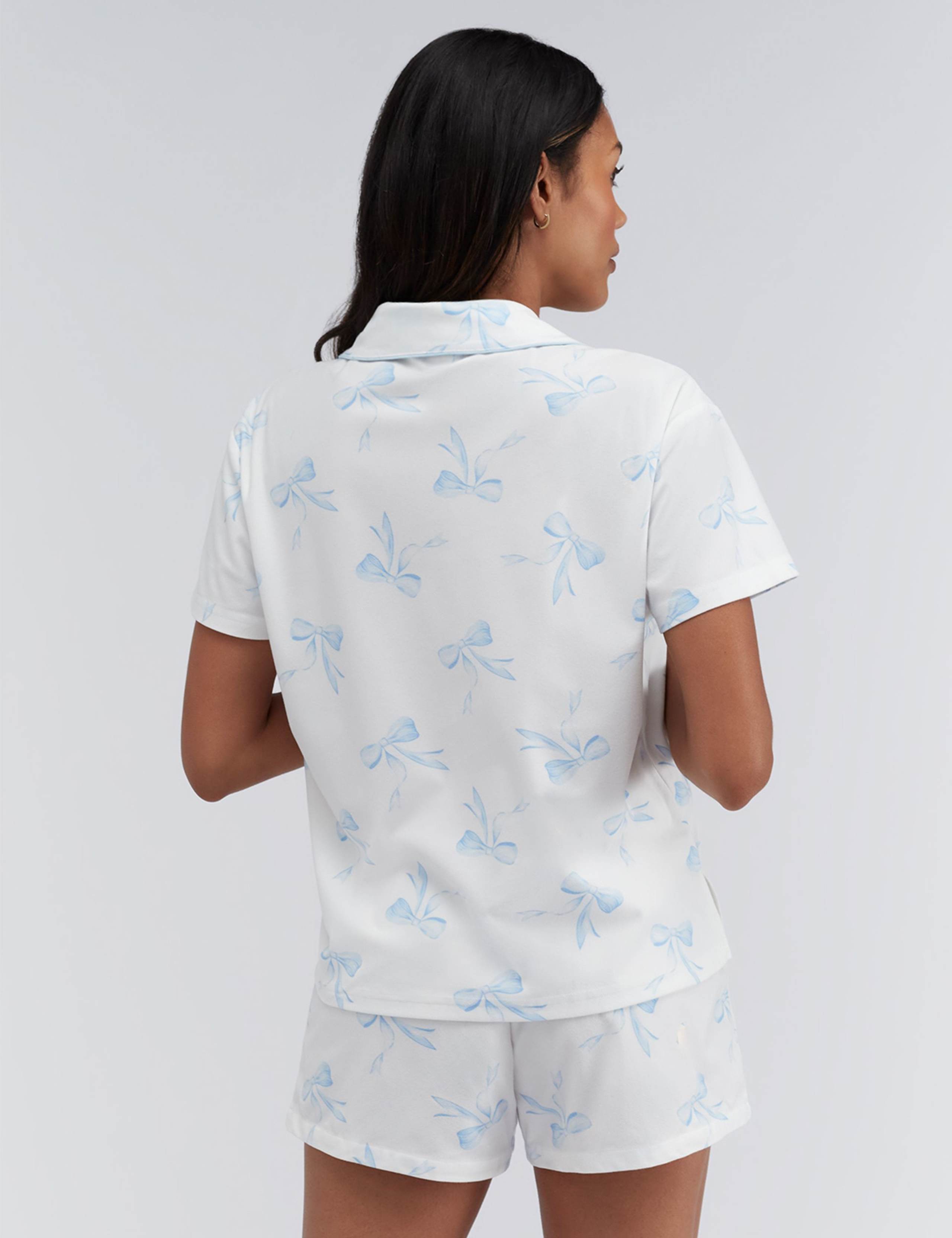 Bow Print Shortie Pyjamas in a Bag 2 of 8