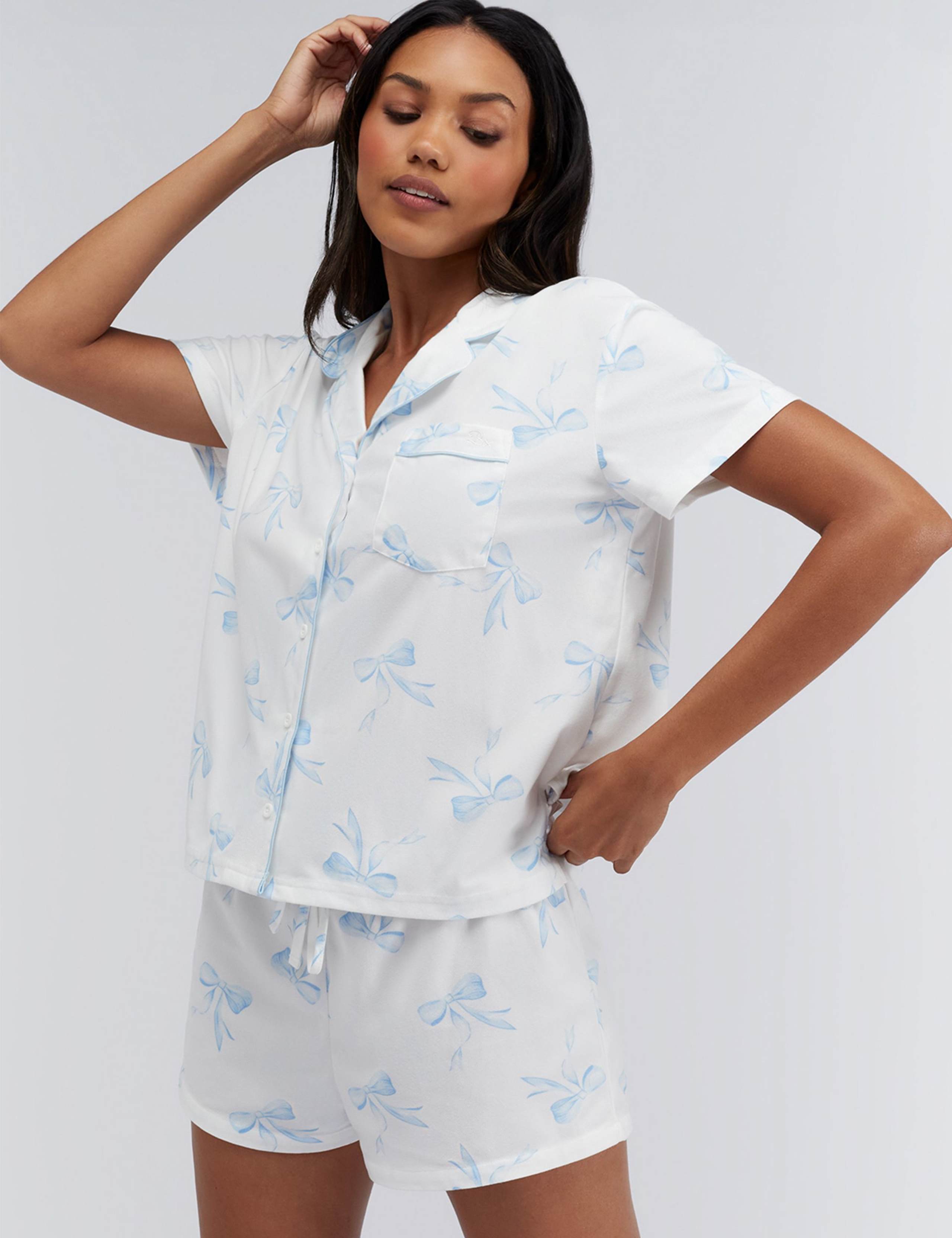 Bow Print Shortie Pyjamas in a Bag 8 of 8