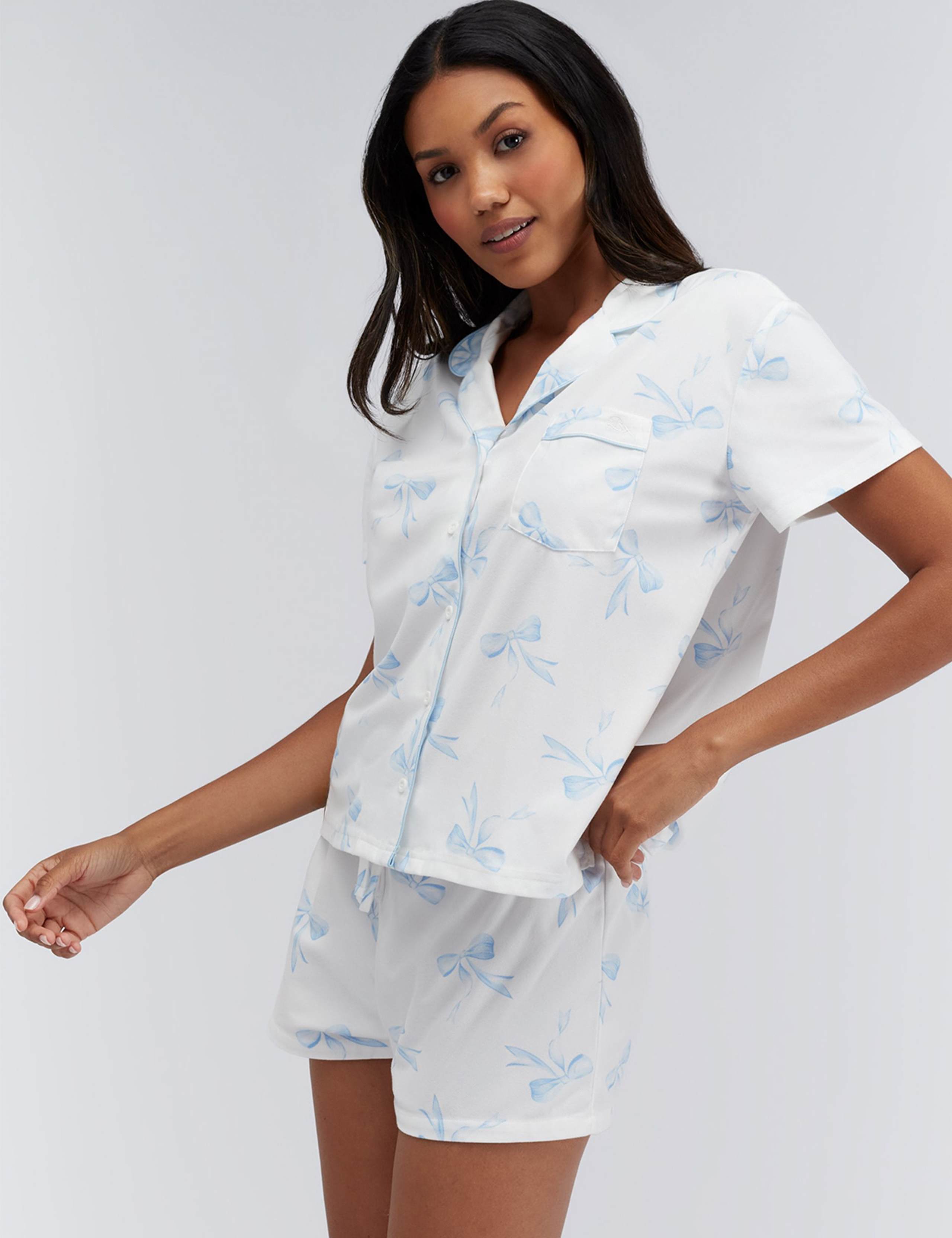 Bow Print Shortie Pyjamas in a Bag 9 of 10