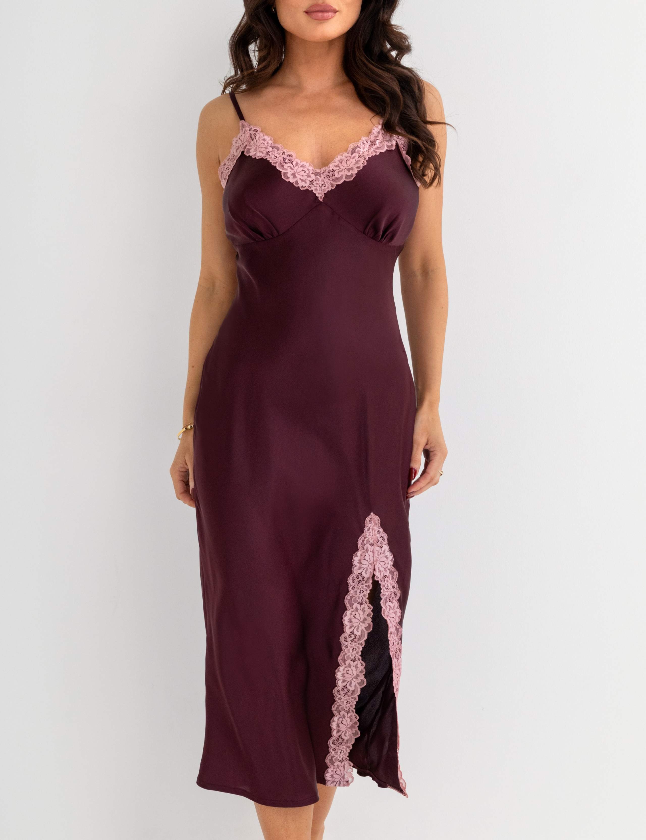 Satin & Lace Strappy Chemise 5 of 9