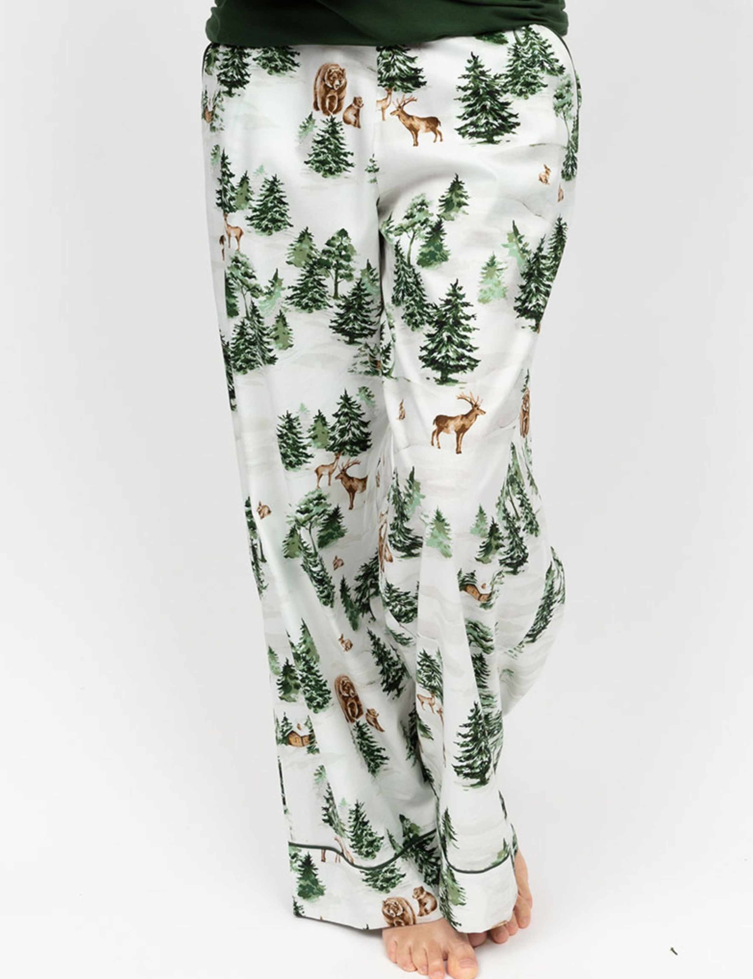 Cotton Rich Alpine Fern Family Christmas Womens Pyjama Bottoms 3 of 4