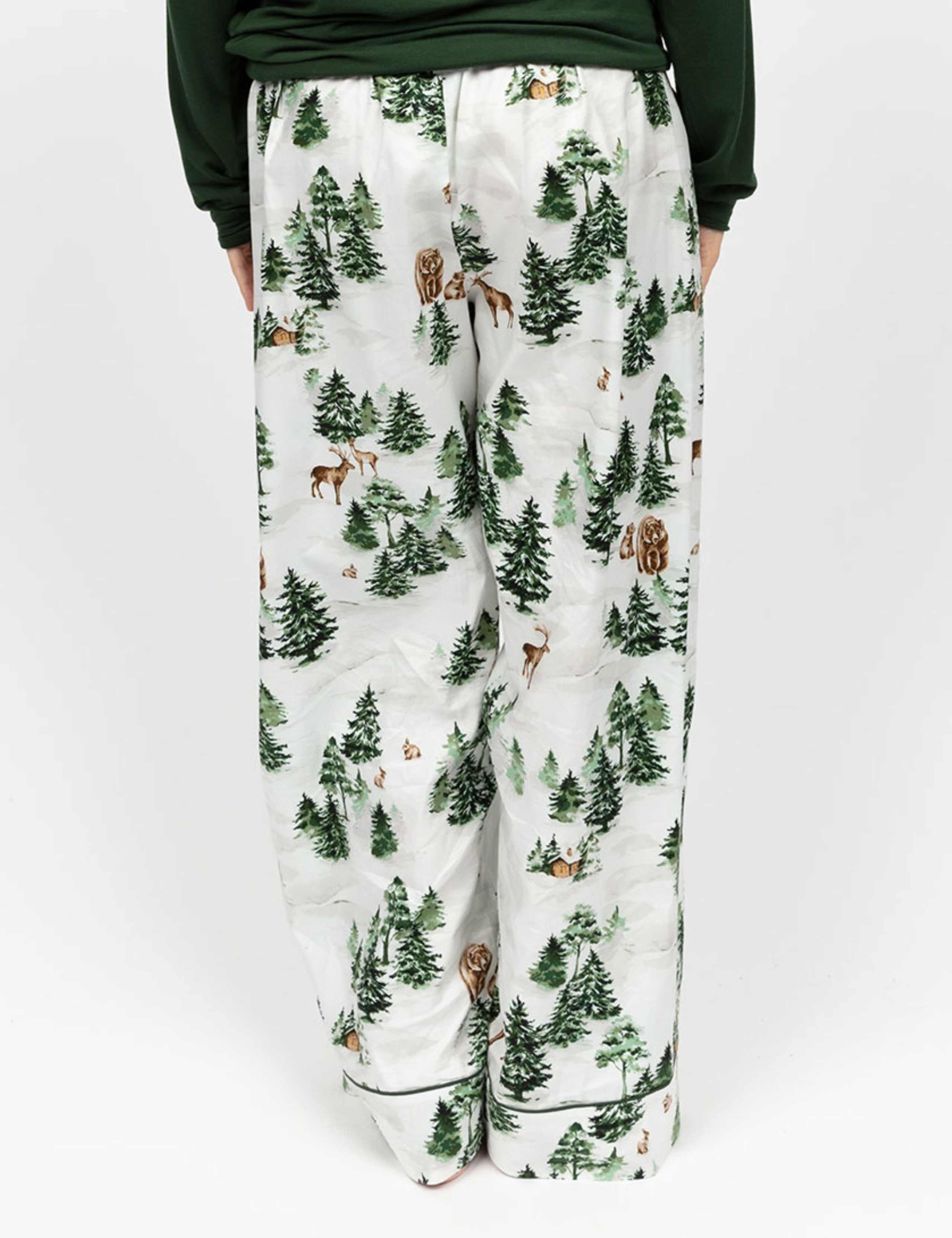 Cotton Rich Alpine Fern Family Christmas Womens Pyjama Bottoms 4 of 4
