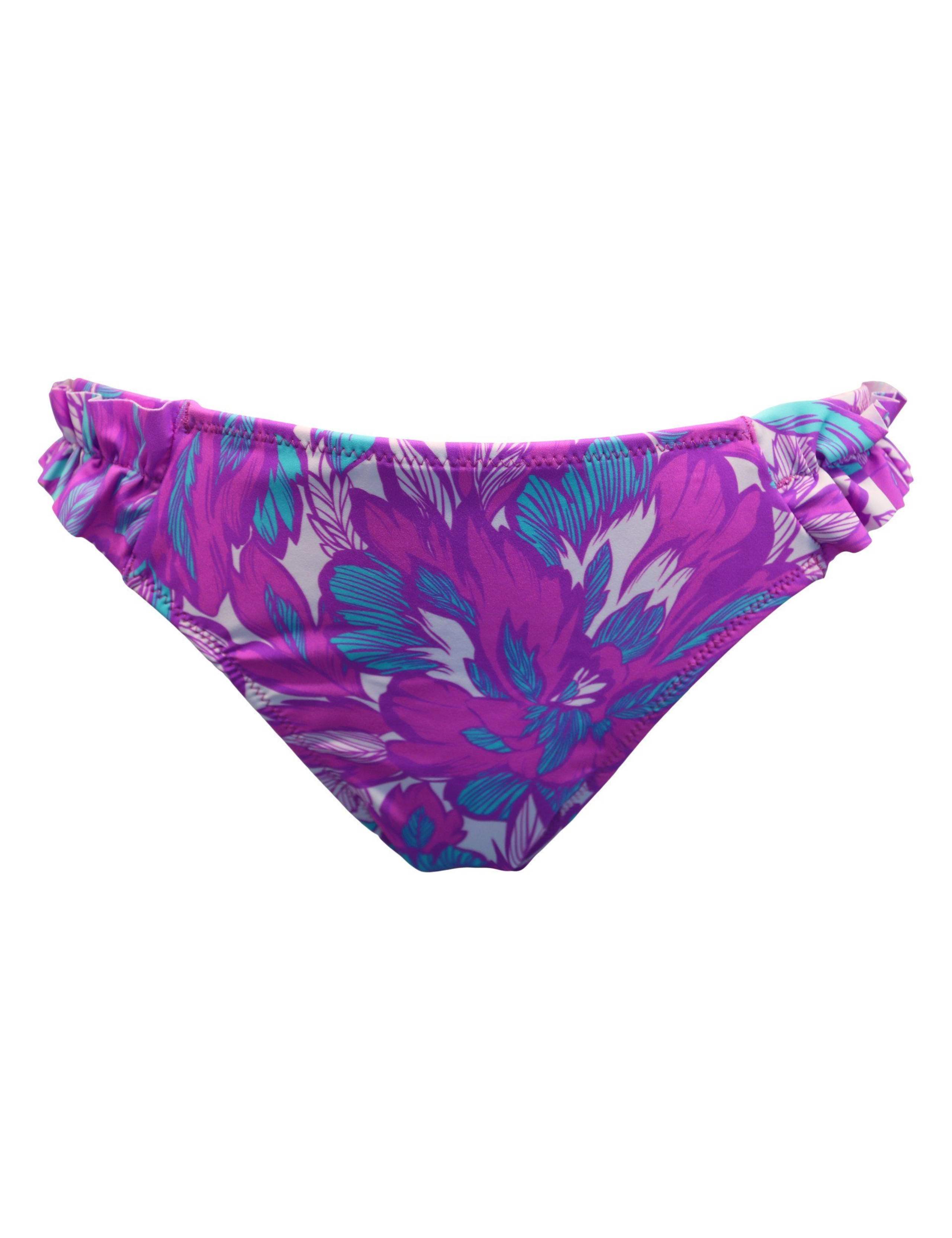 Ocean Breeze Leaf Print Bikini Bottoms 2 of 6