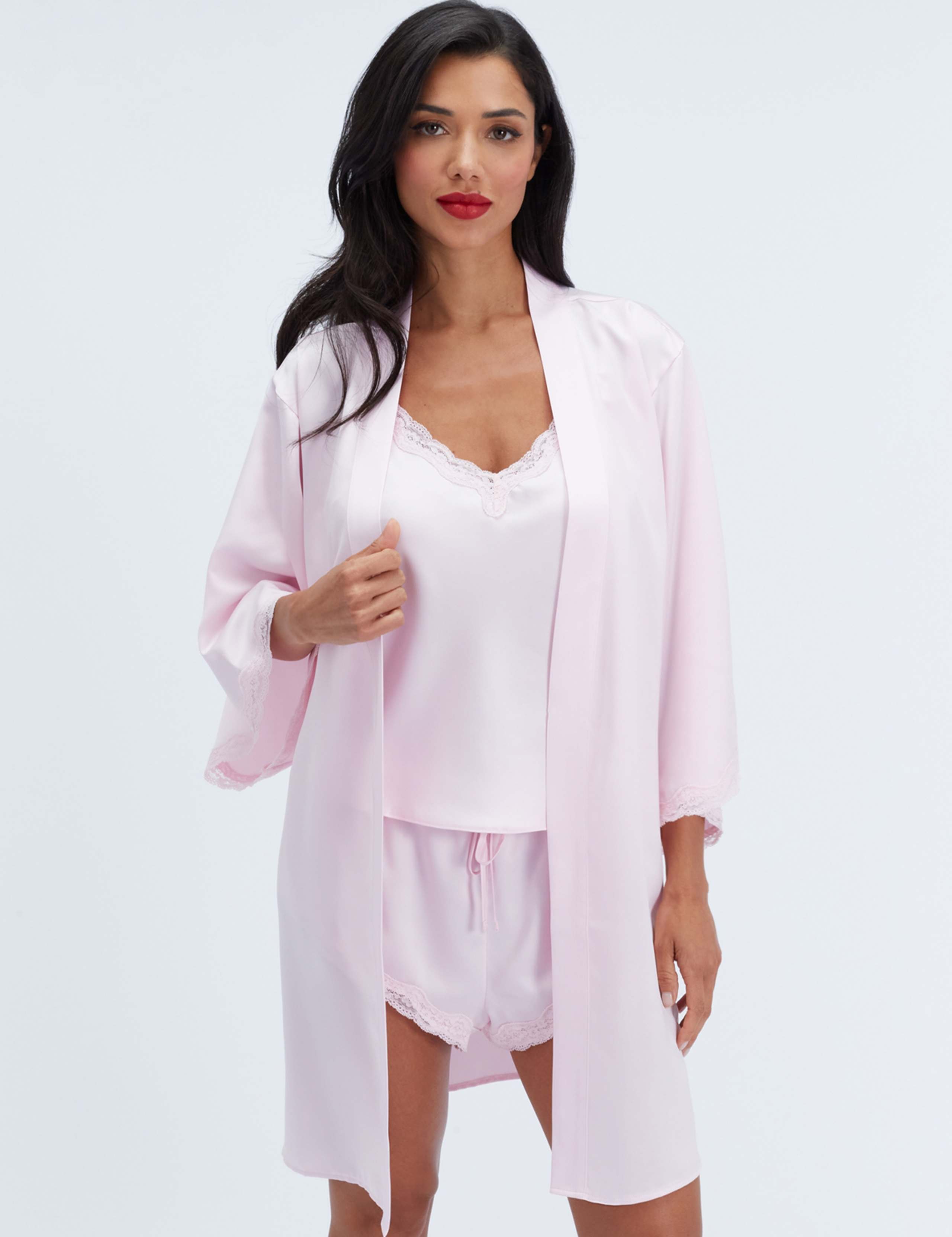Daisy Satin Lace Tie Robe 4 of 6