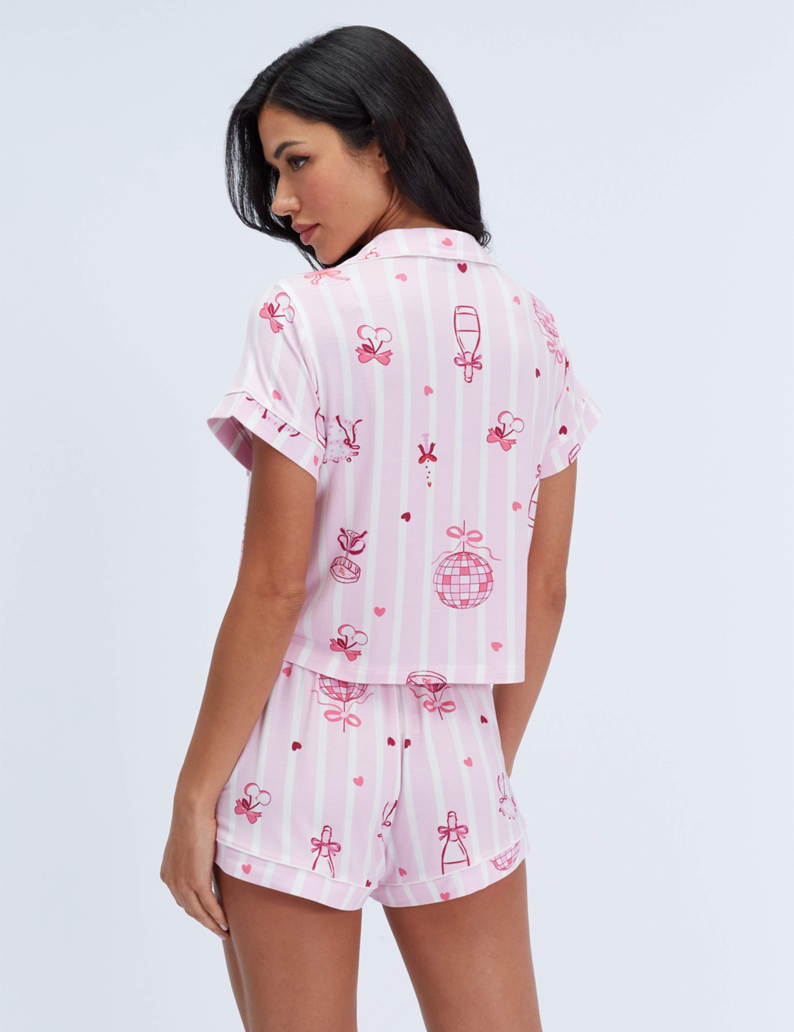 Modal Printed Revere Short Pyjama Set 4 of 7