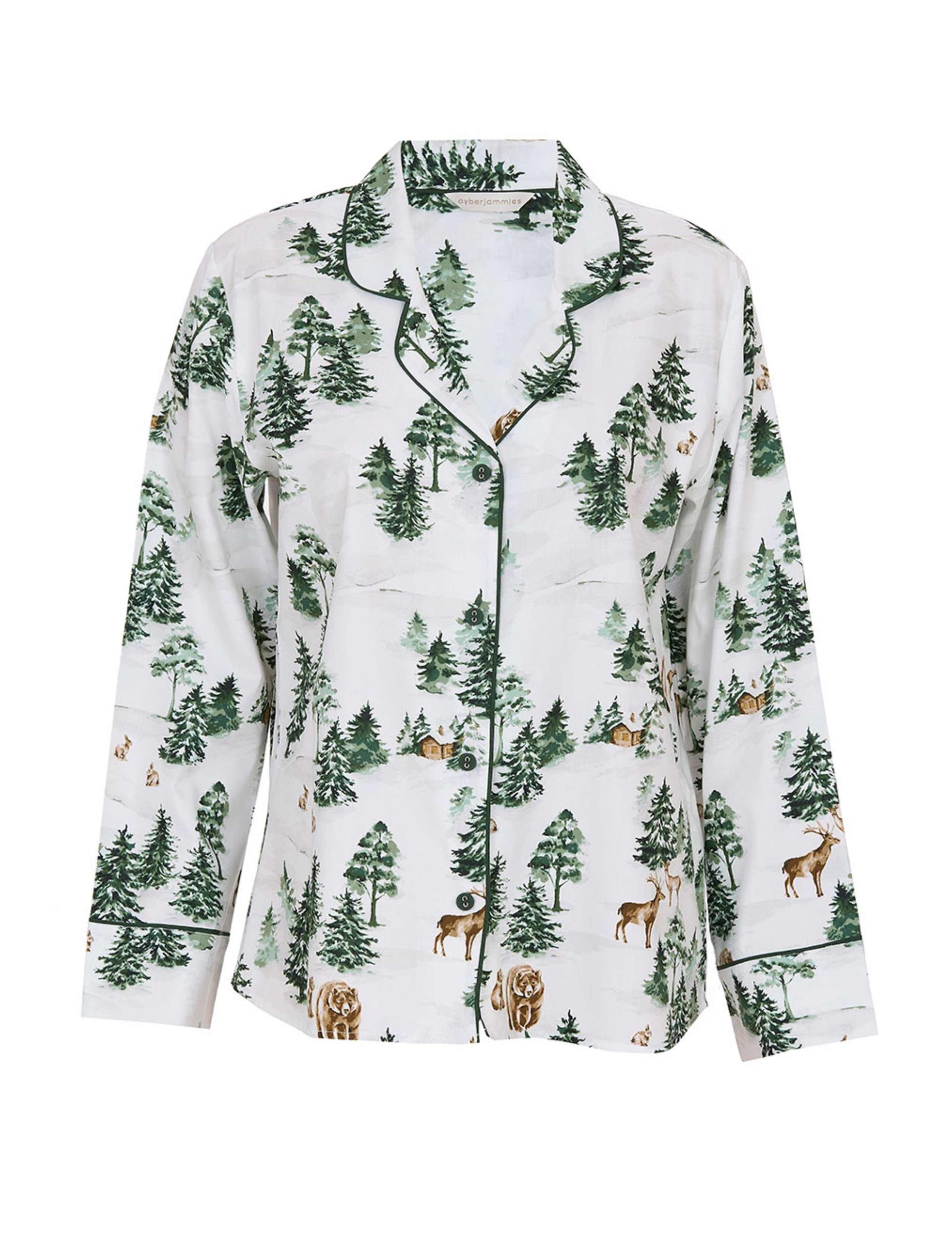 Cotton Modal Alpine Print Pyjama Top 2 of 4