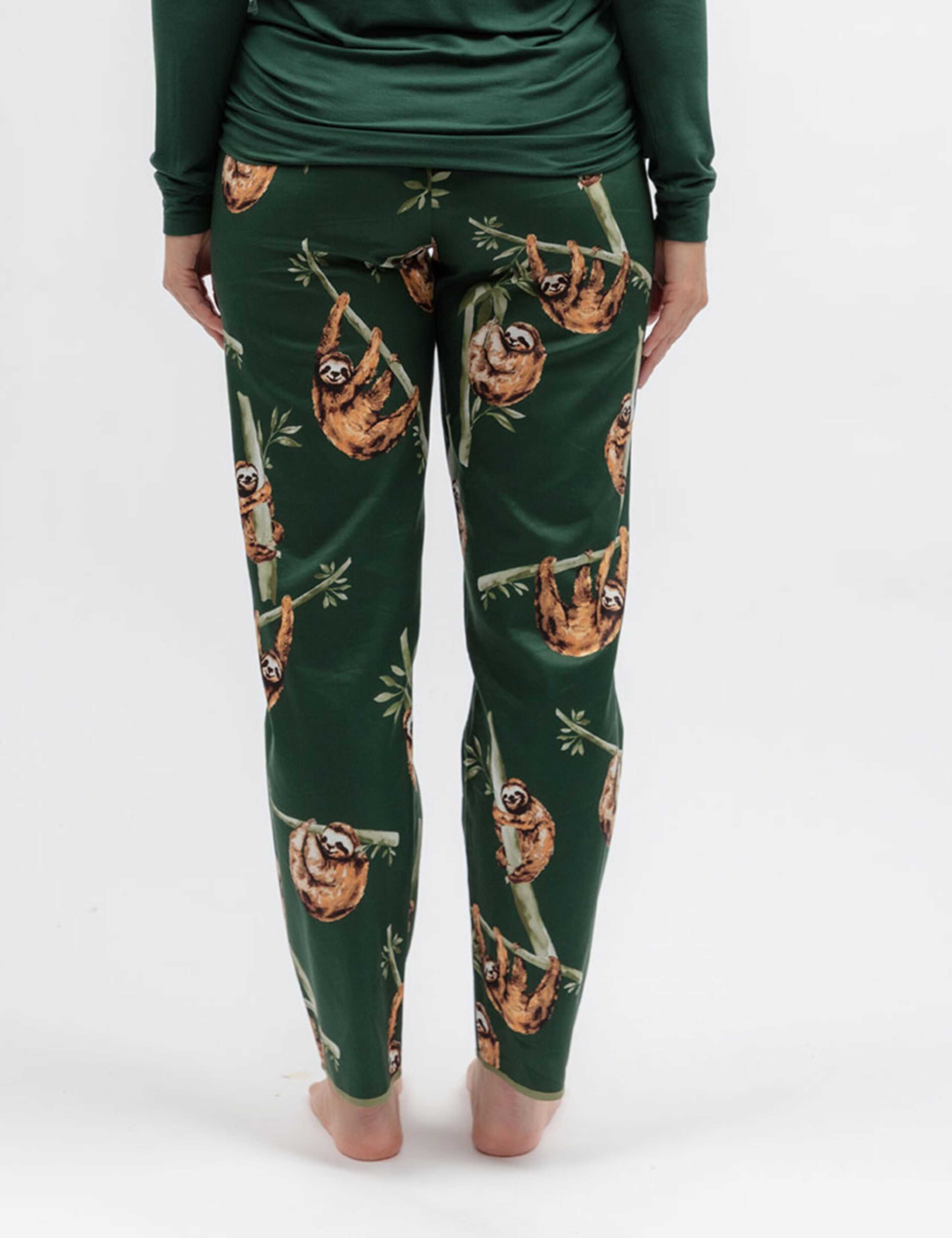 Cotton Modal Sloth Print Pyjama Bottoms 4 of 4