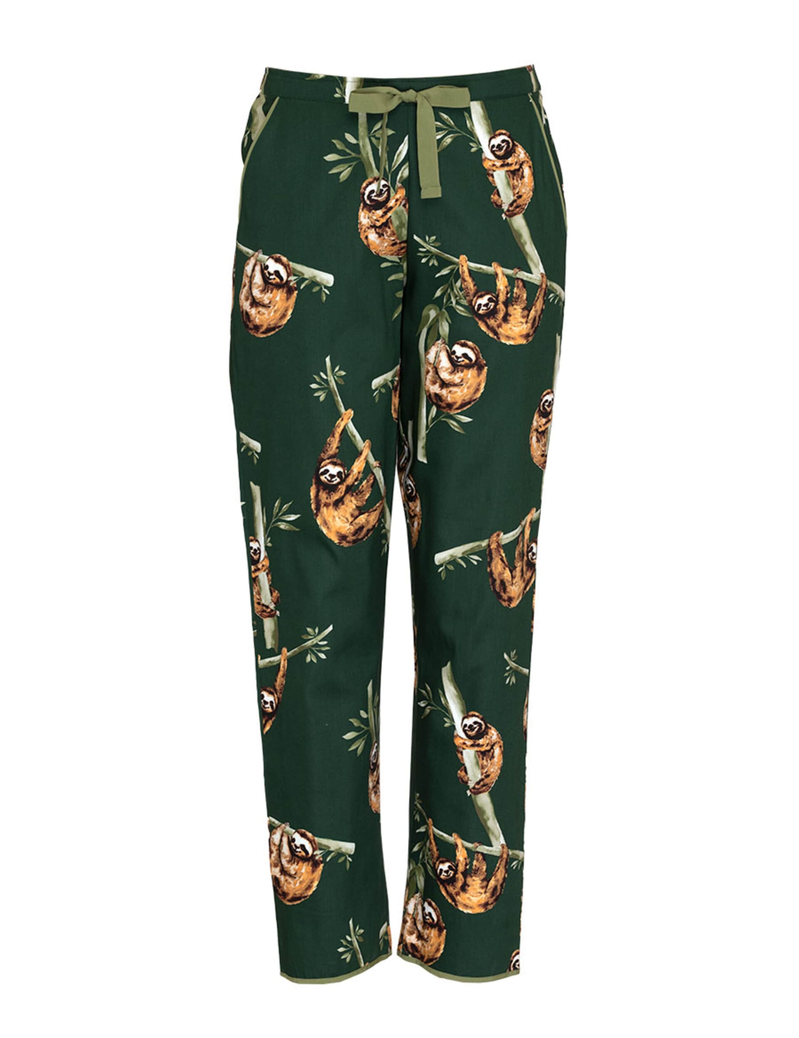 Cotton Modal Sloth Print Pyjama Bottoms 2 of 4