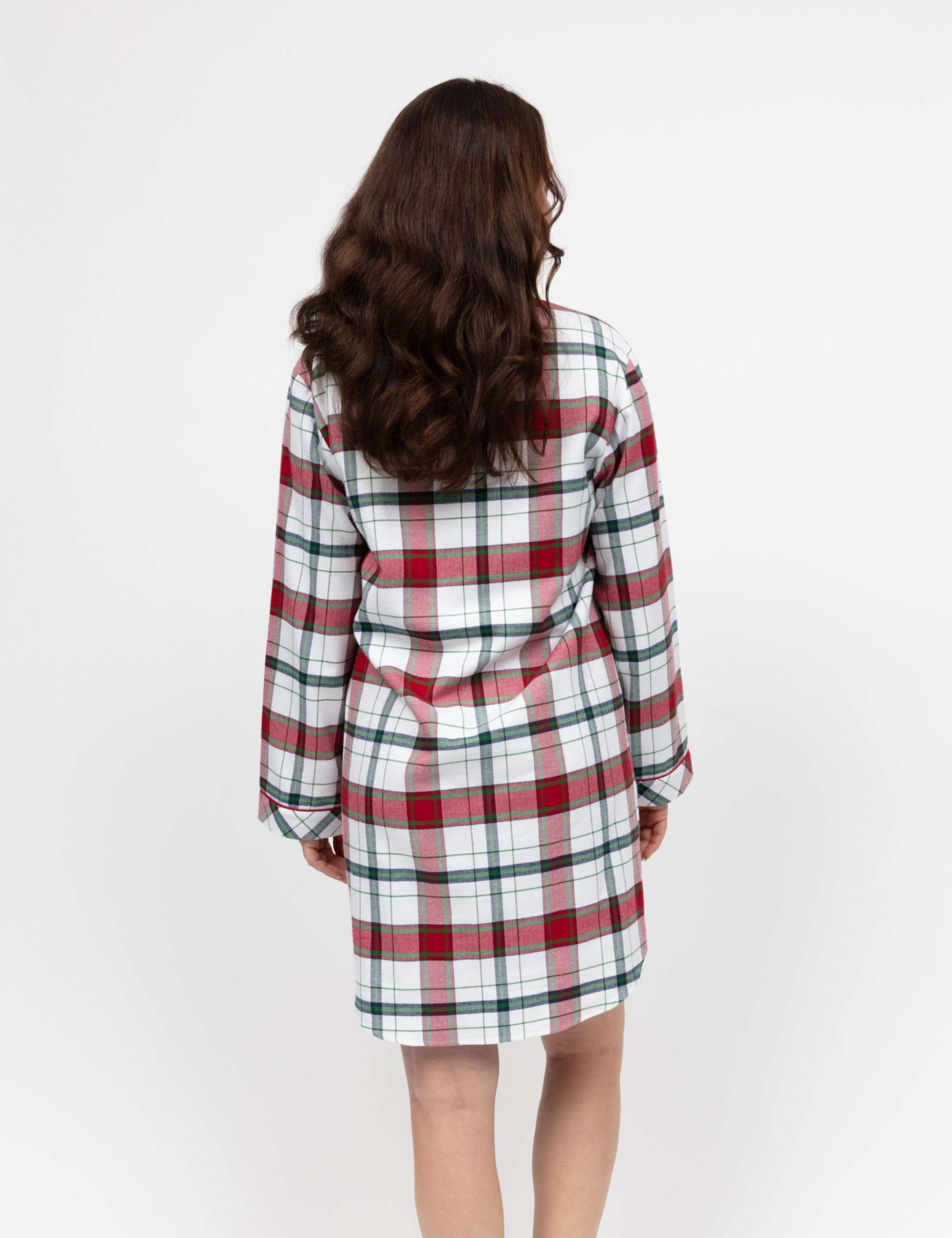 Pure Cotton Checked Nightshirt 4 of 4