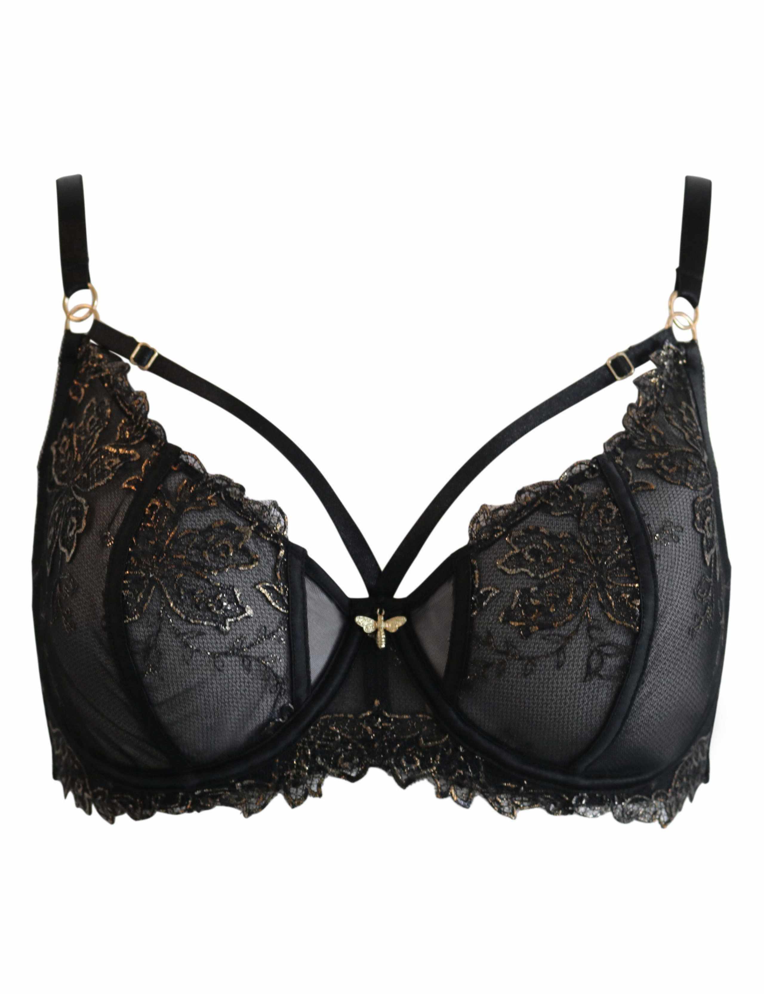 Queen Bee Embroidered Wired Balcony Bra 2 of 11