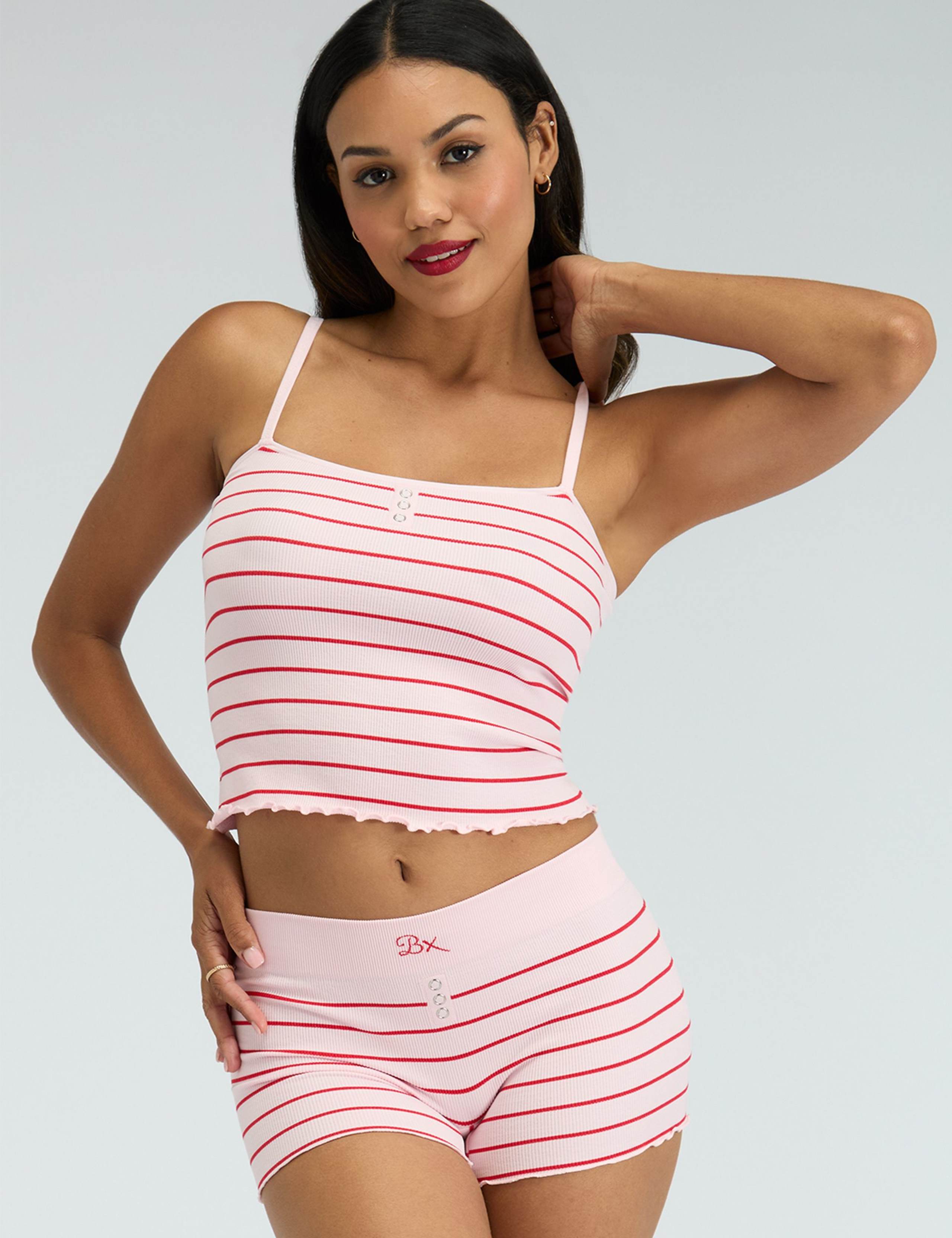 Ribbed Striped Pyjama Set 4 of 6