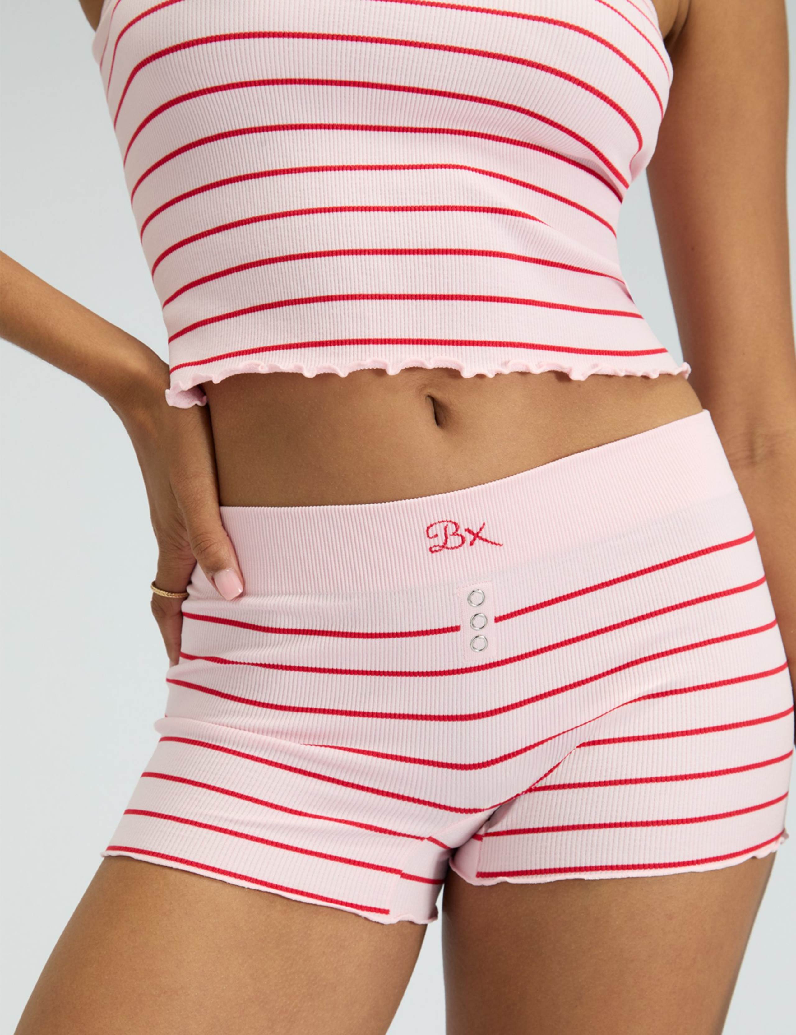 Ribbed Striped Pyjama Set 6 of 6