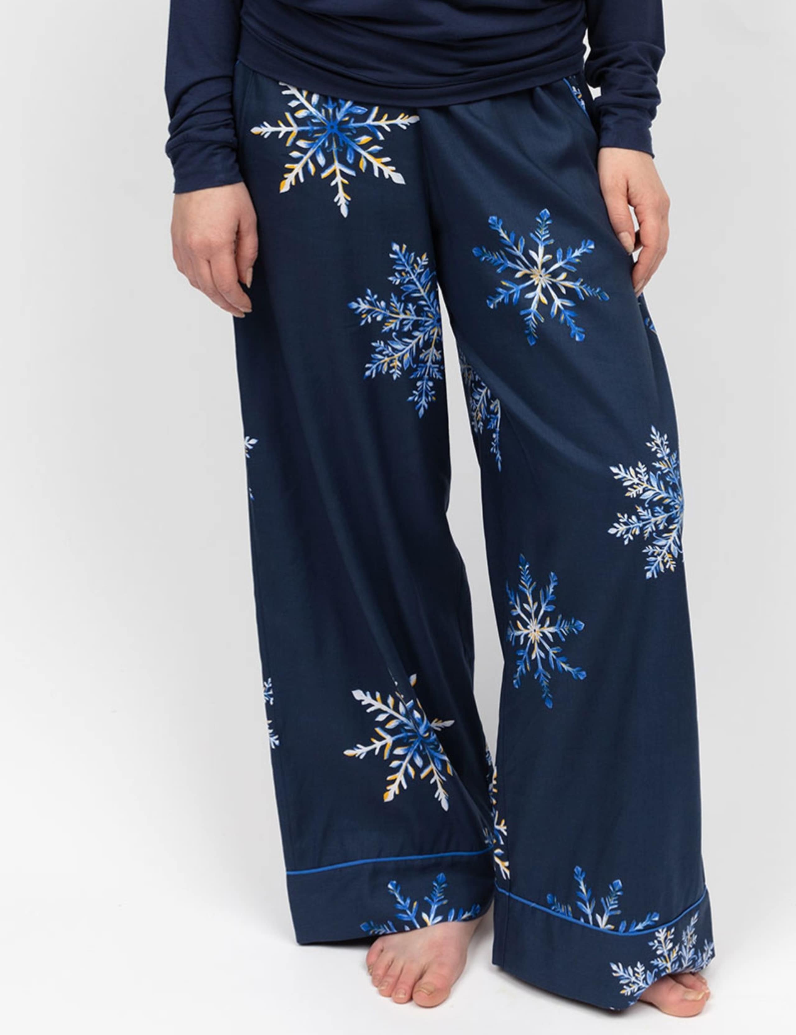 Cotton Rich Snowflake Print Family Christmas Pyjama Bottoms 3 of 4