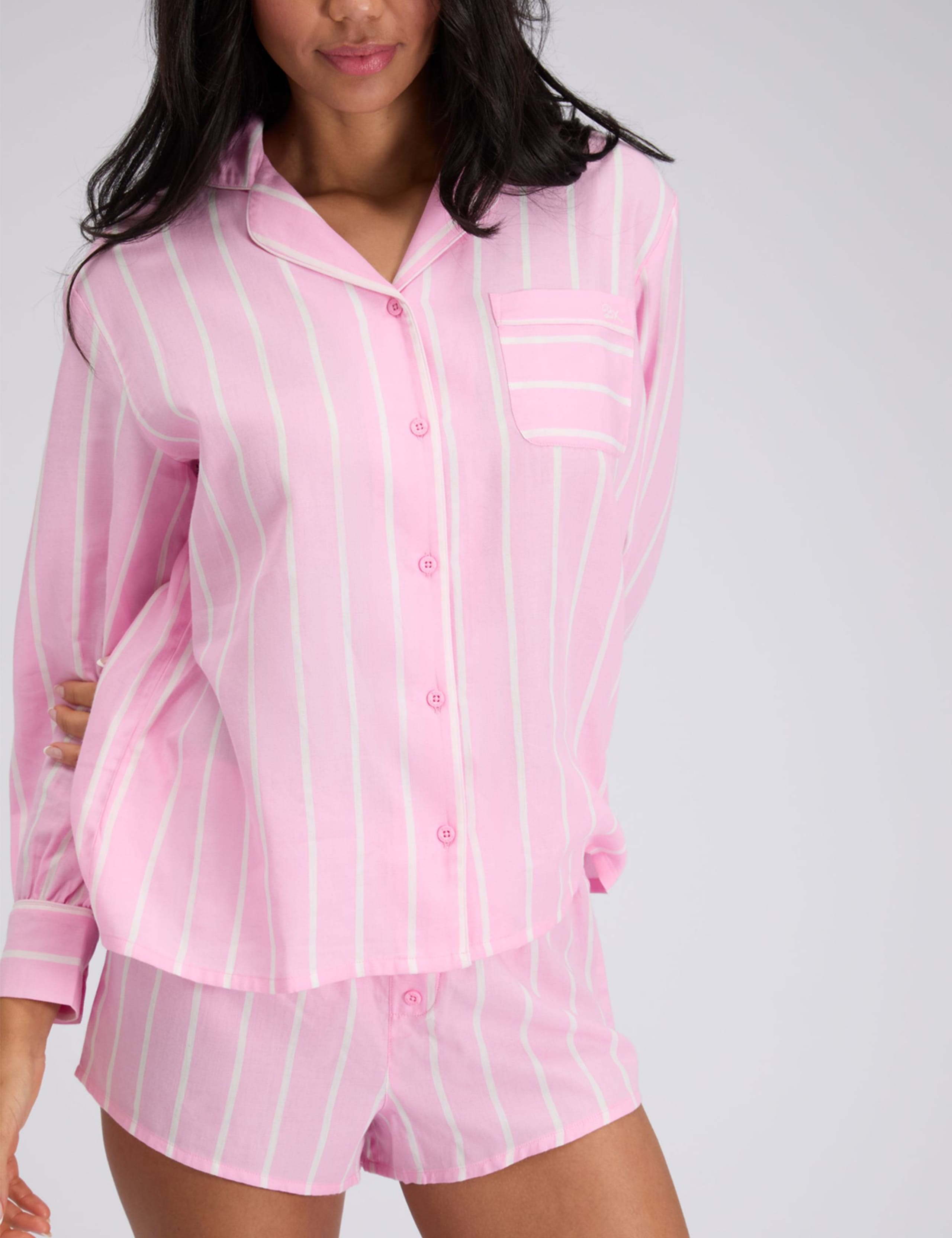 Pure Cotton Striped Shortie Set 4 of 7