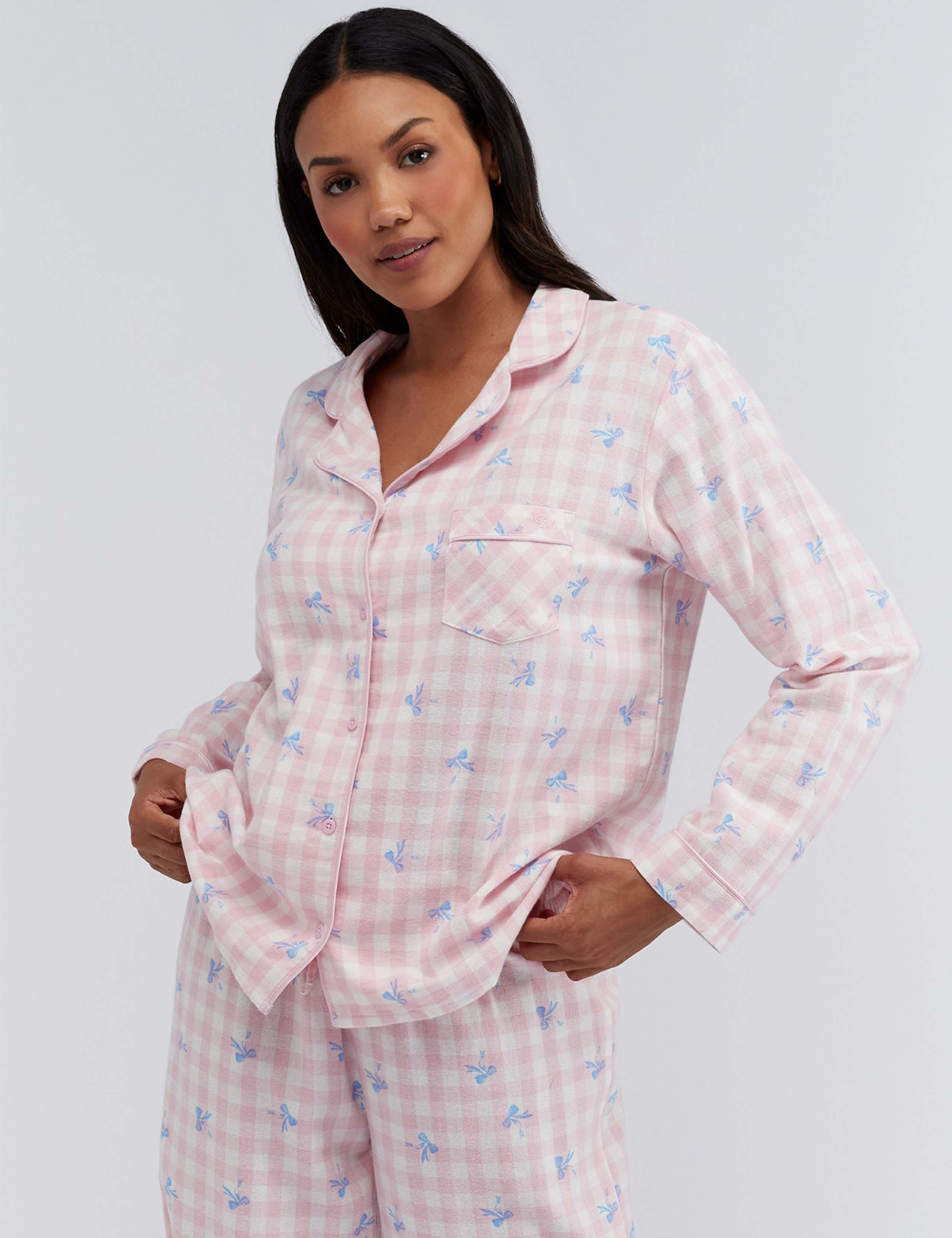 Gingham Bow Pyjamas in a Bag 3 of 13