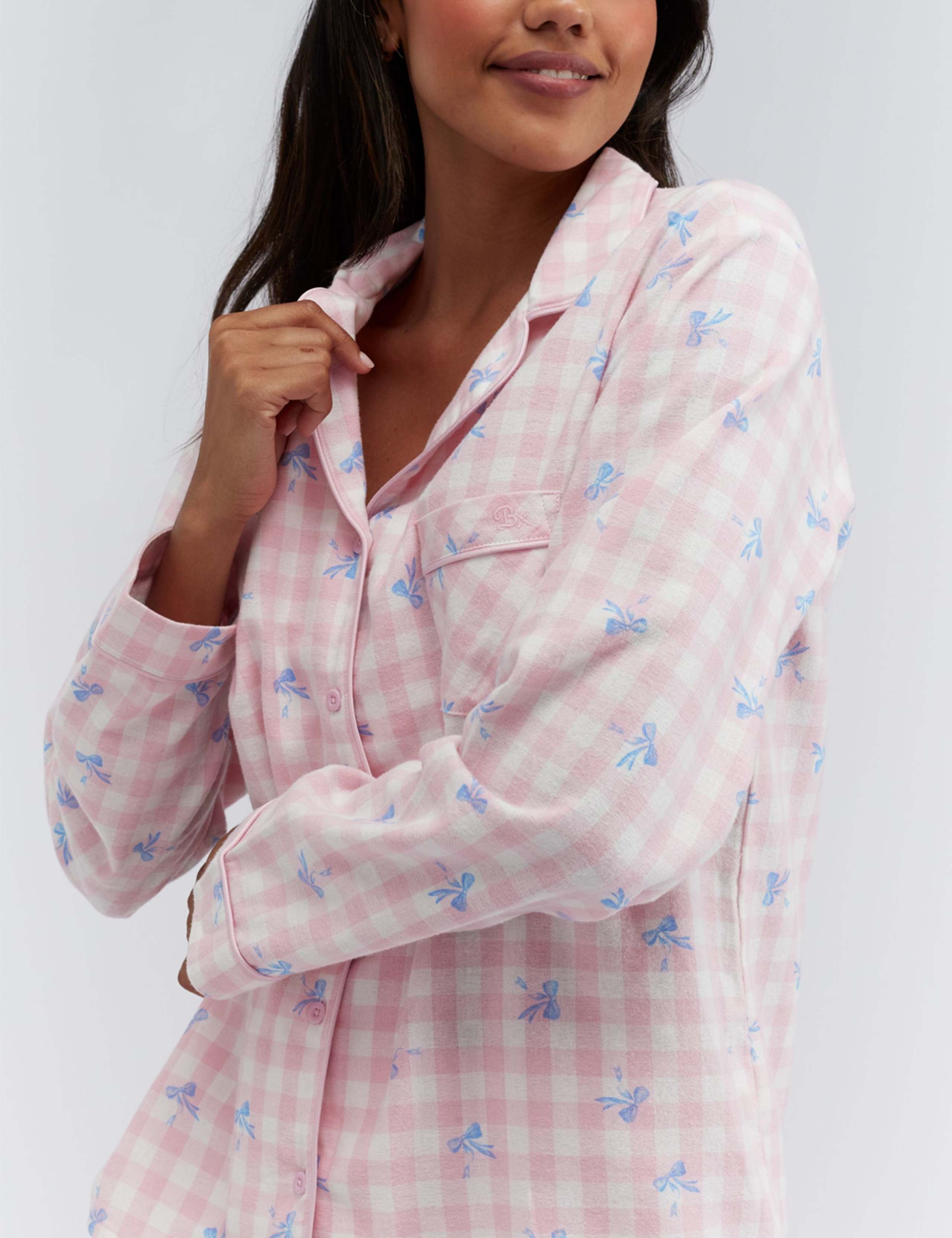 Gingham Bow Pyjamas in a Bag 8 of 13