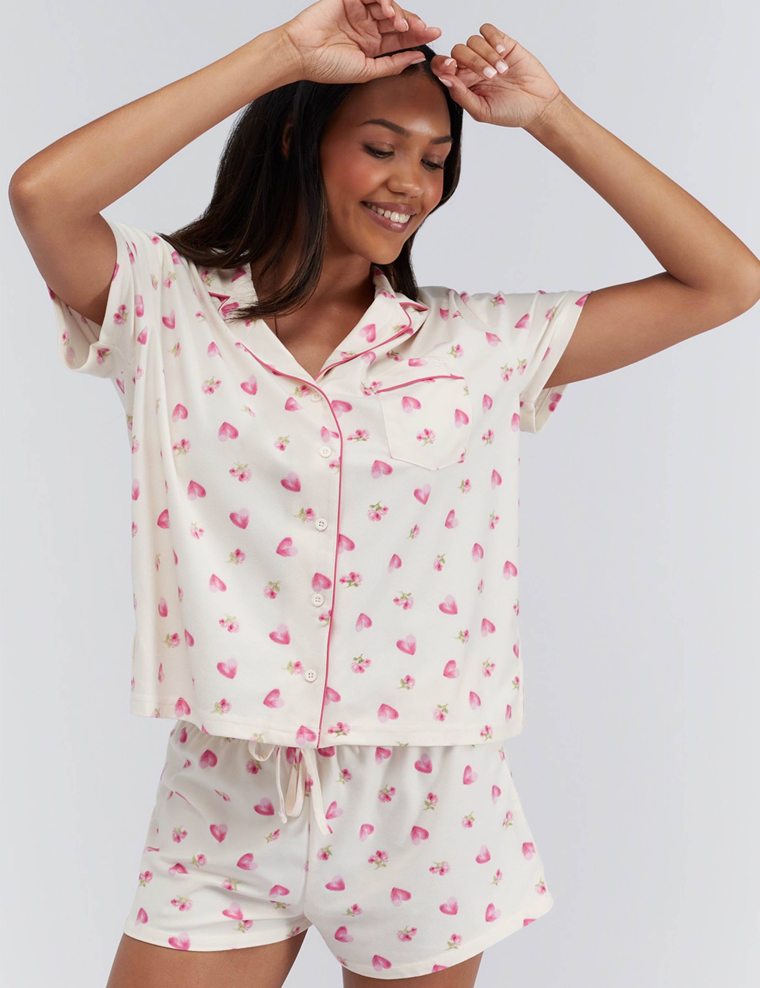 Pure Cotton Heart & Rose Pyjamas in a Bag 5 of 8