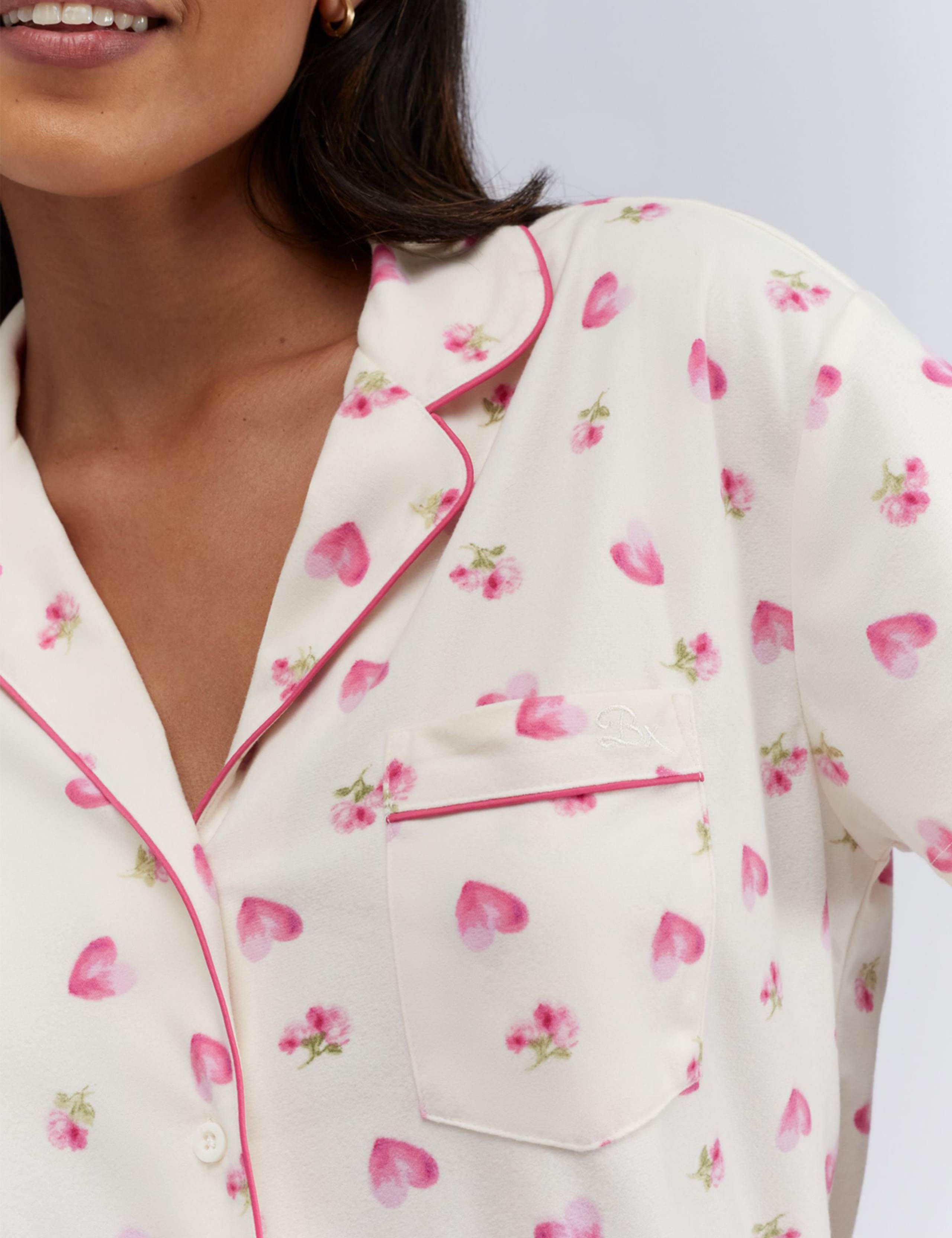 Pure Cotton Heart & Rose Pyjamas in a Bag 6 of 8