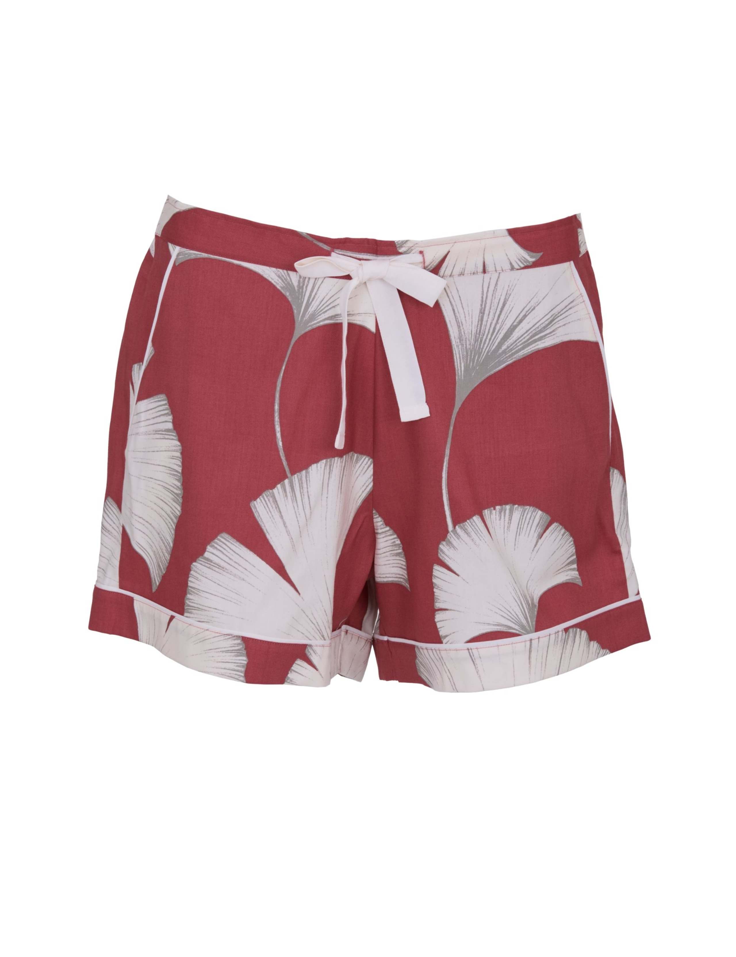 Cotton Modal Leaf Print Pyjama Shorts 2 of 3