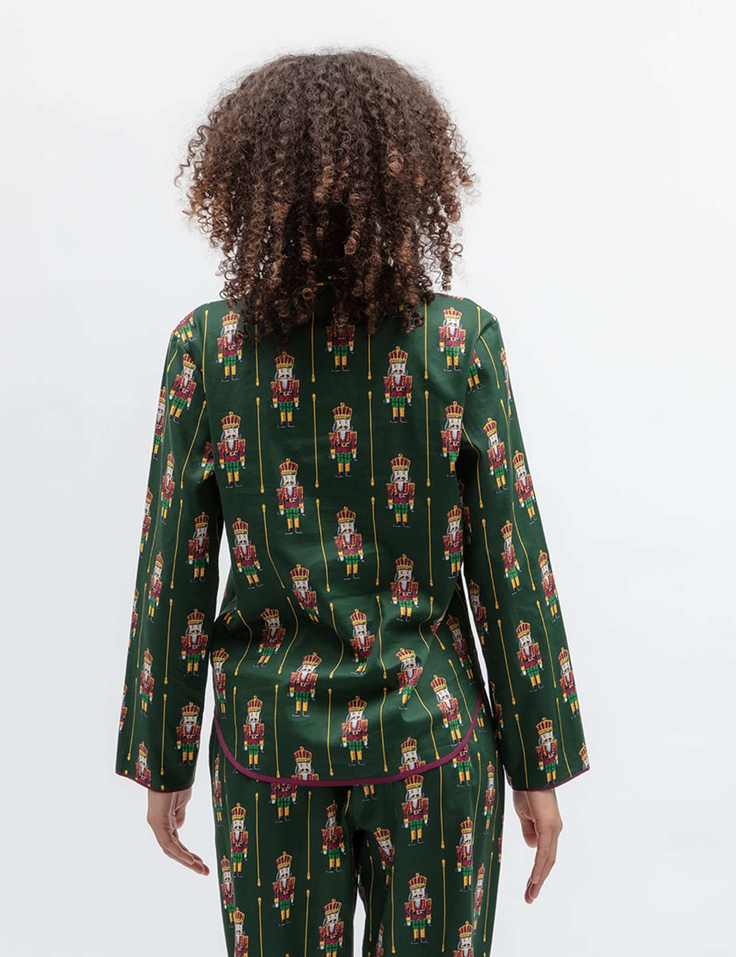Christmas Cotton Modal Nutcracker Print Pyjama Top 3 of 3