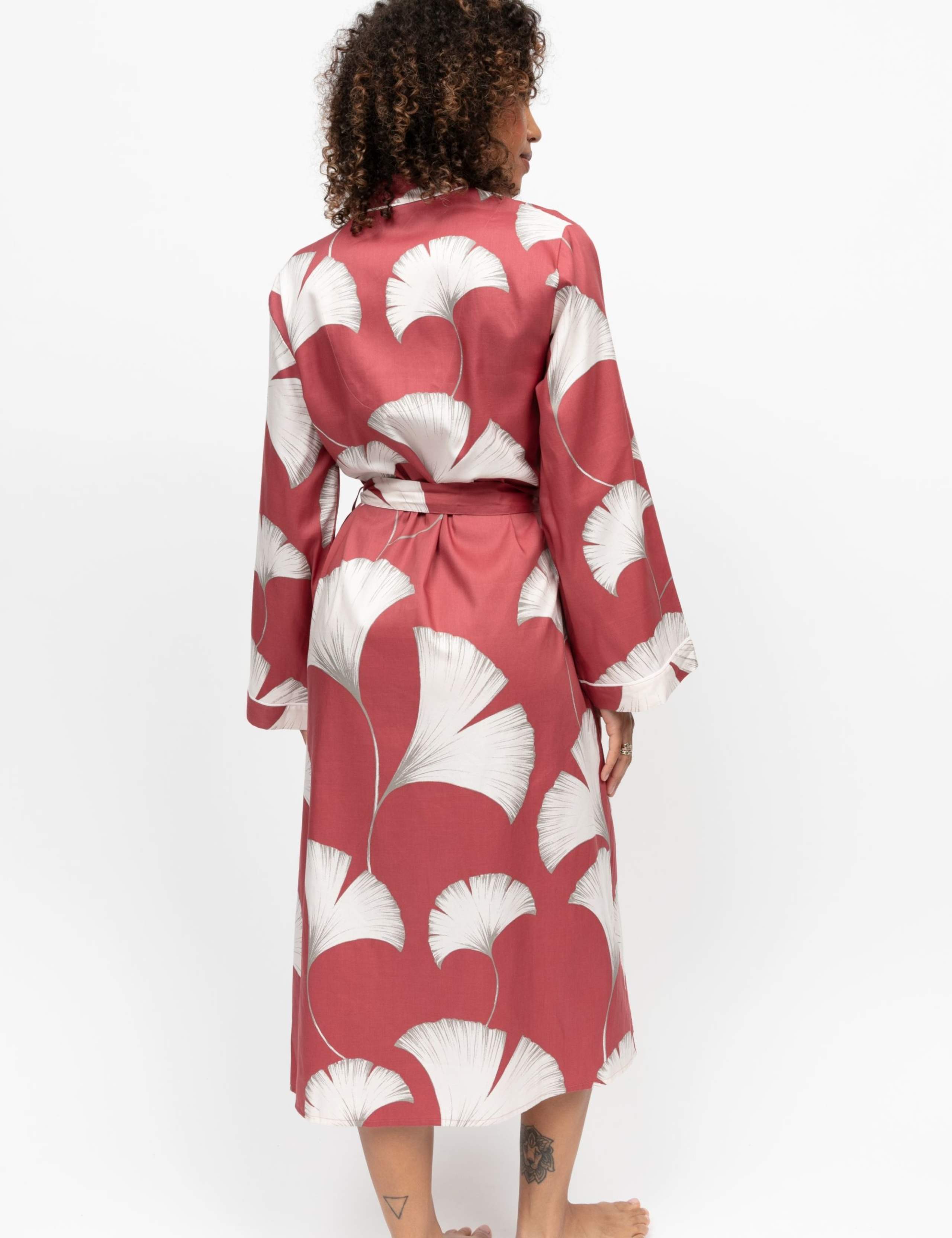 Cotton Modal Floral Dressing Gown 4 of 4