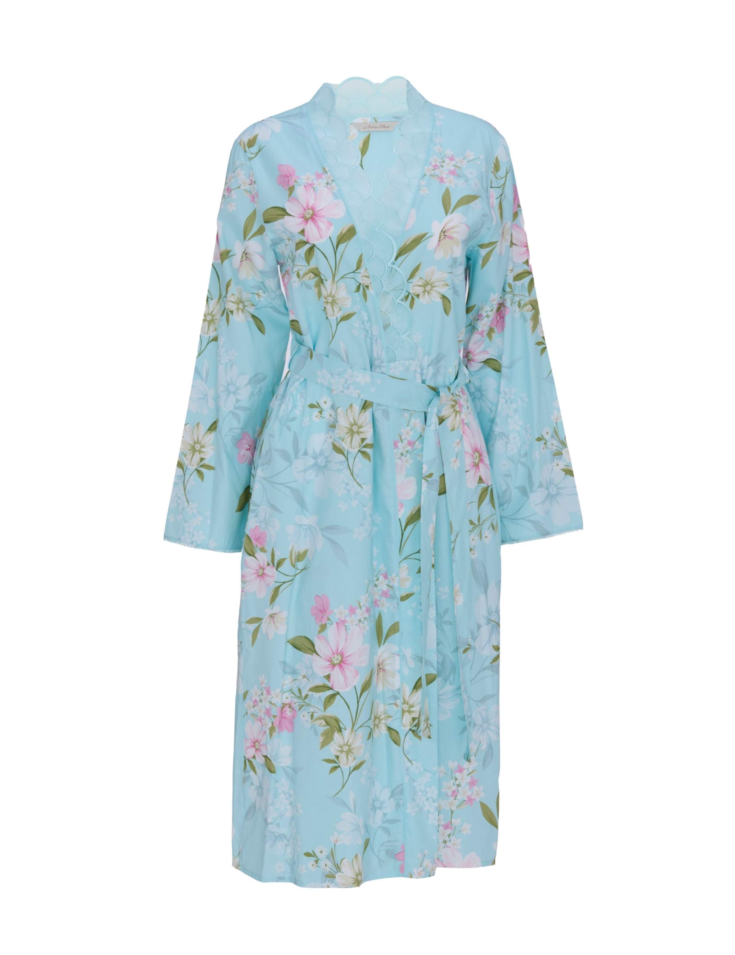 Cotton Modal Floral Dressing Gown 2 of 4