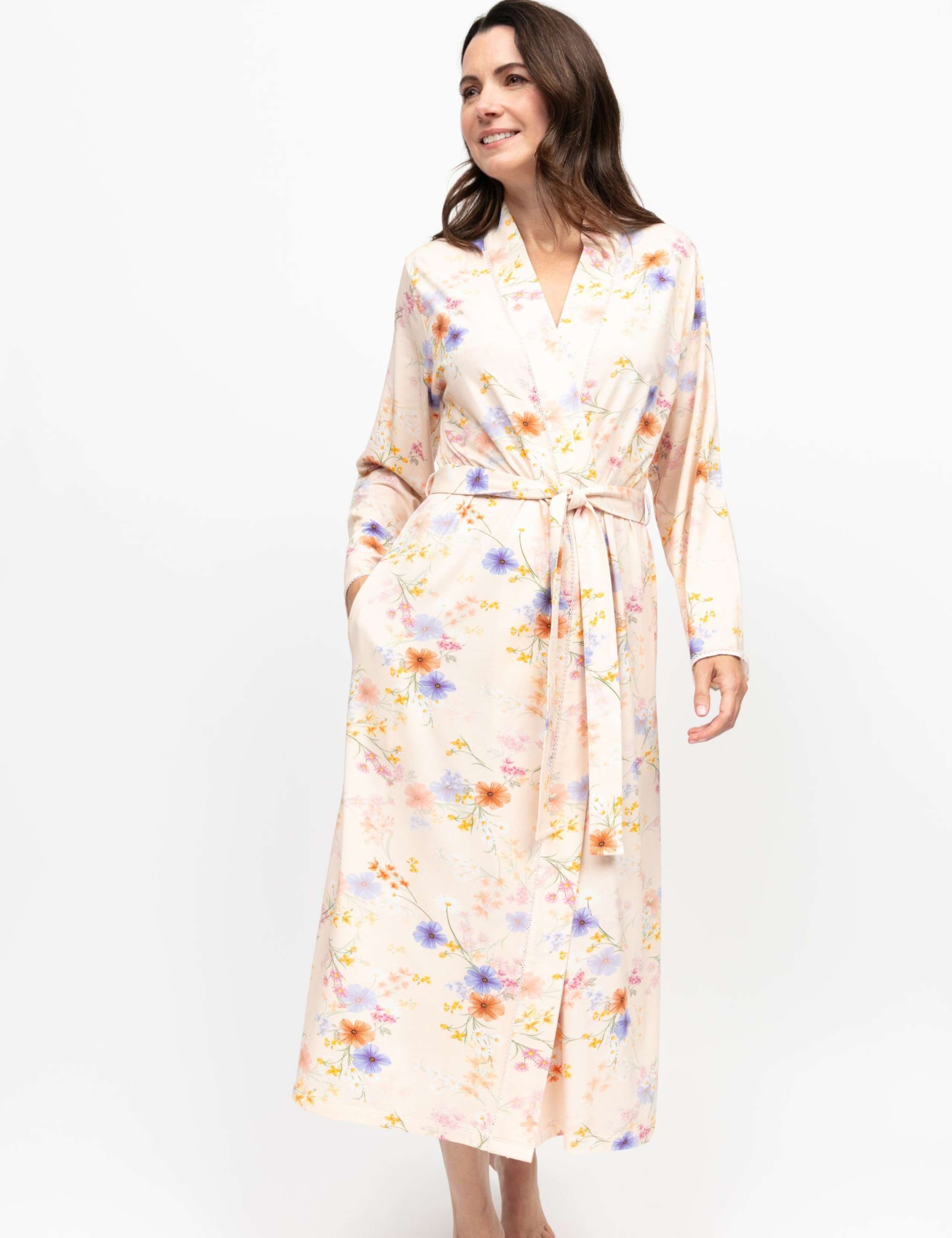 Cotton Blend Floral Dressing Gown 3 of 4