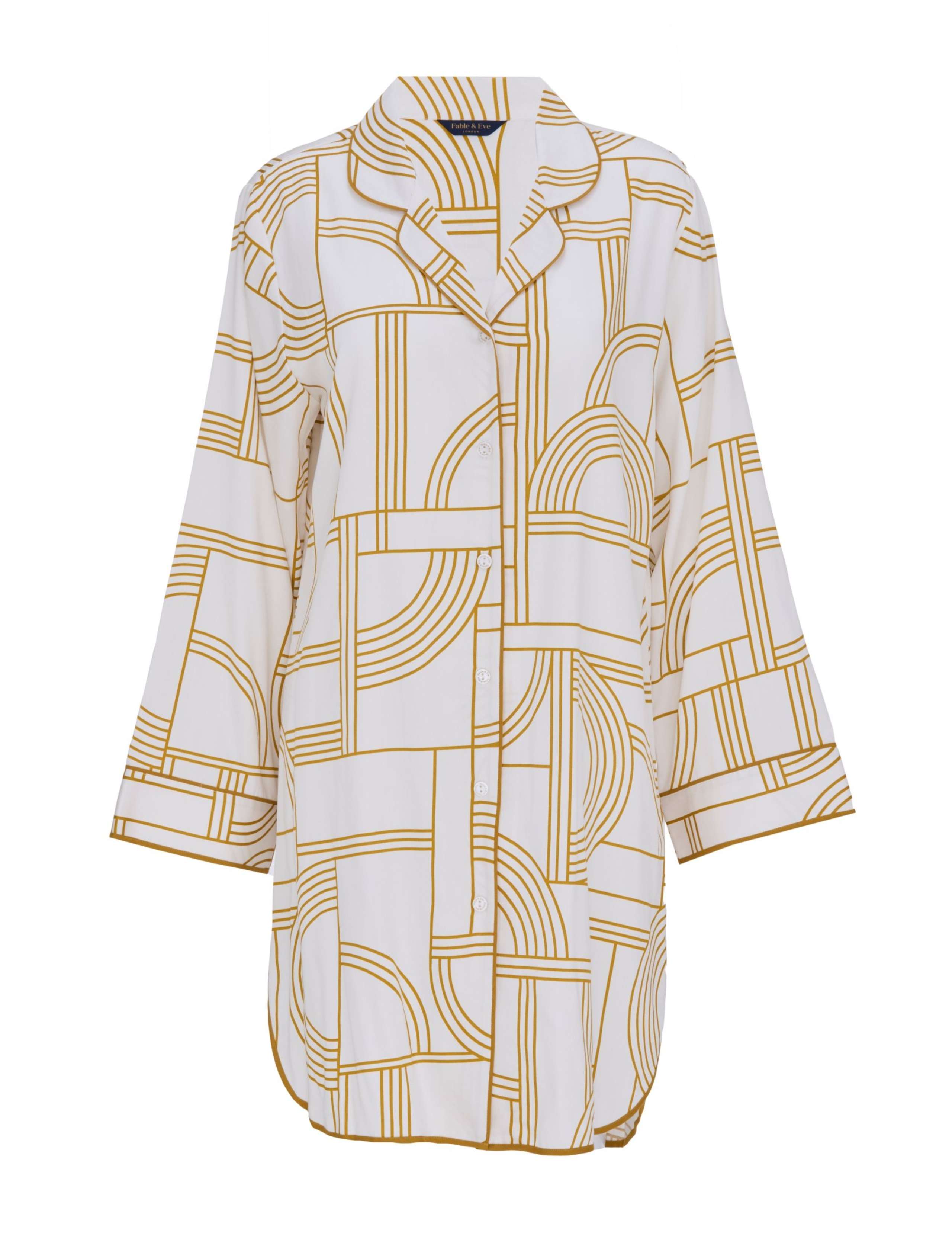 Fable and Eve Cotton Modal Geometric Longline Nightshirt 2 of 4