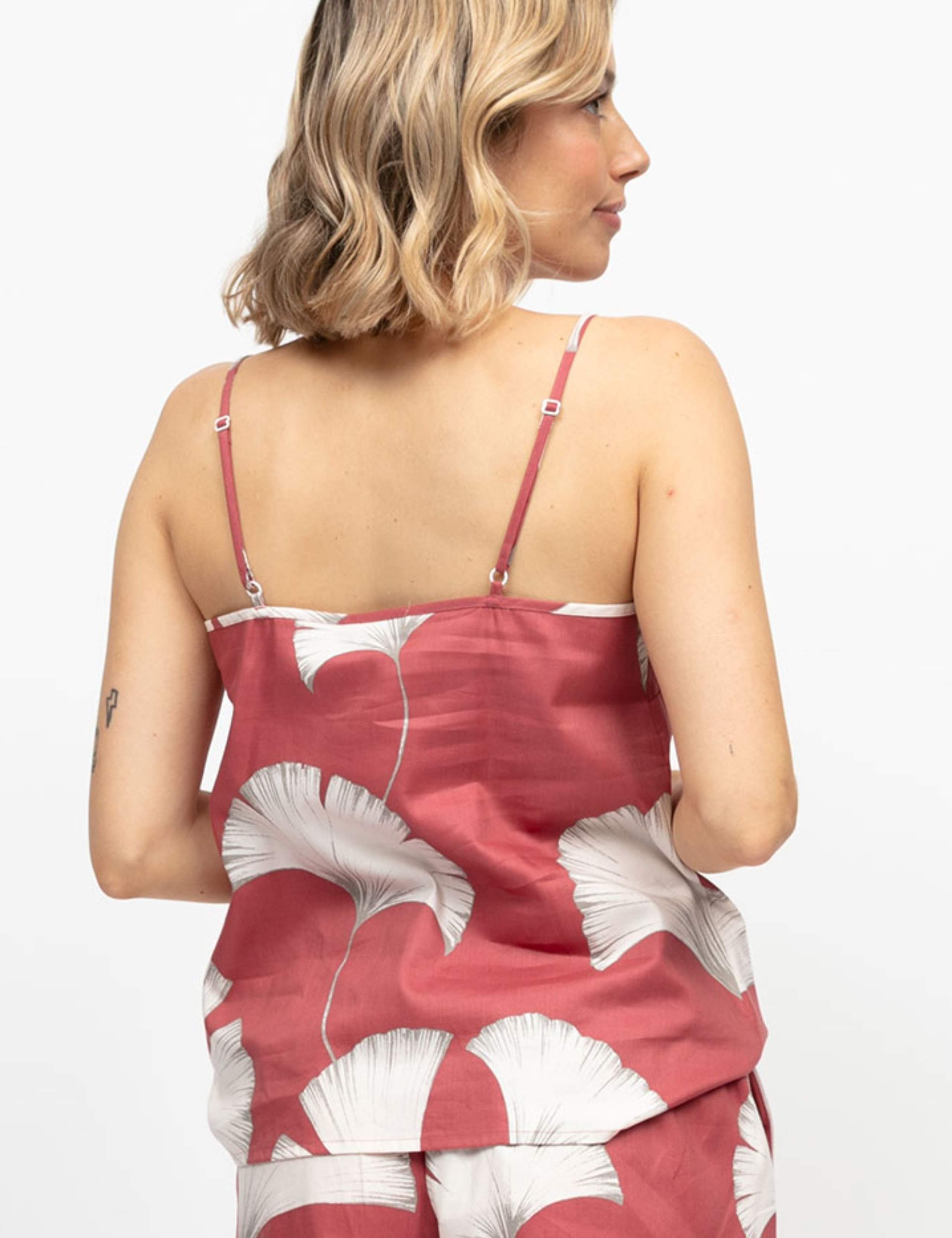 Cotton Rich Leaf Print Cami Top 4 of 4