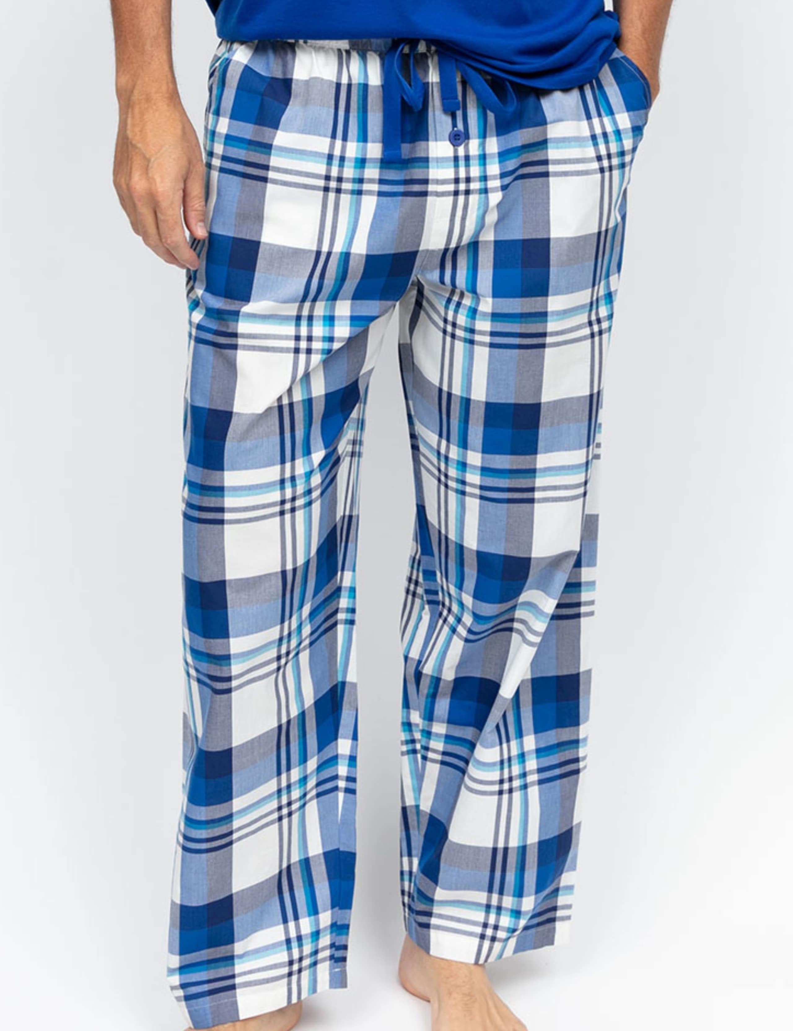 Pure Cotton Checked Pyjama Bottoms 3 of 4