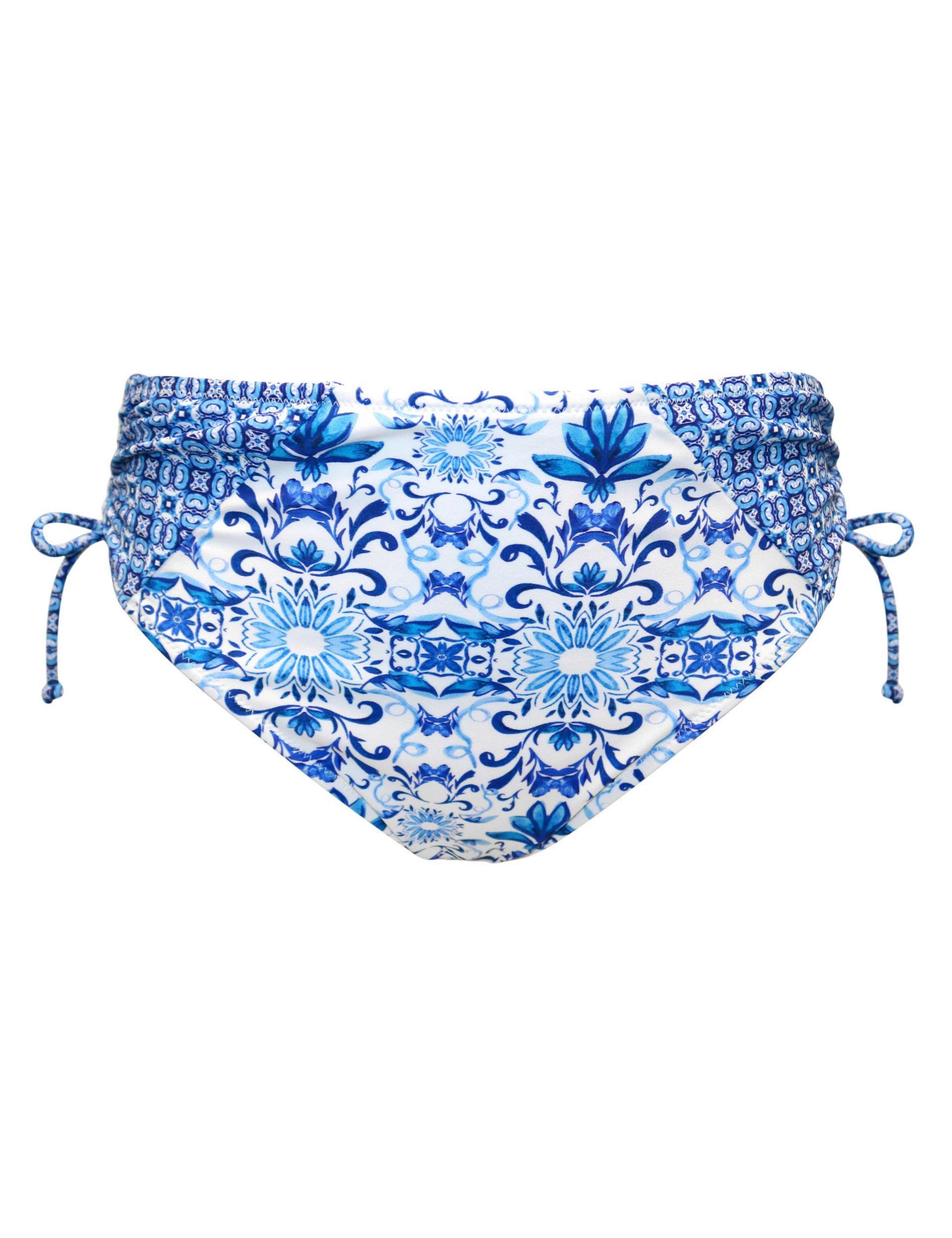 Floral High Waisted Tie Side Ruched Bikini Bottoms 2 of 10