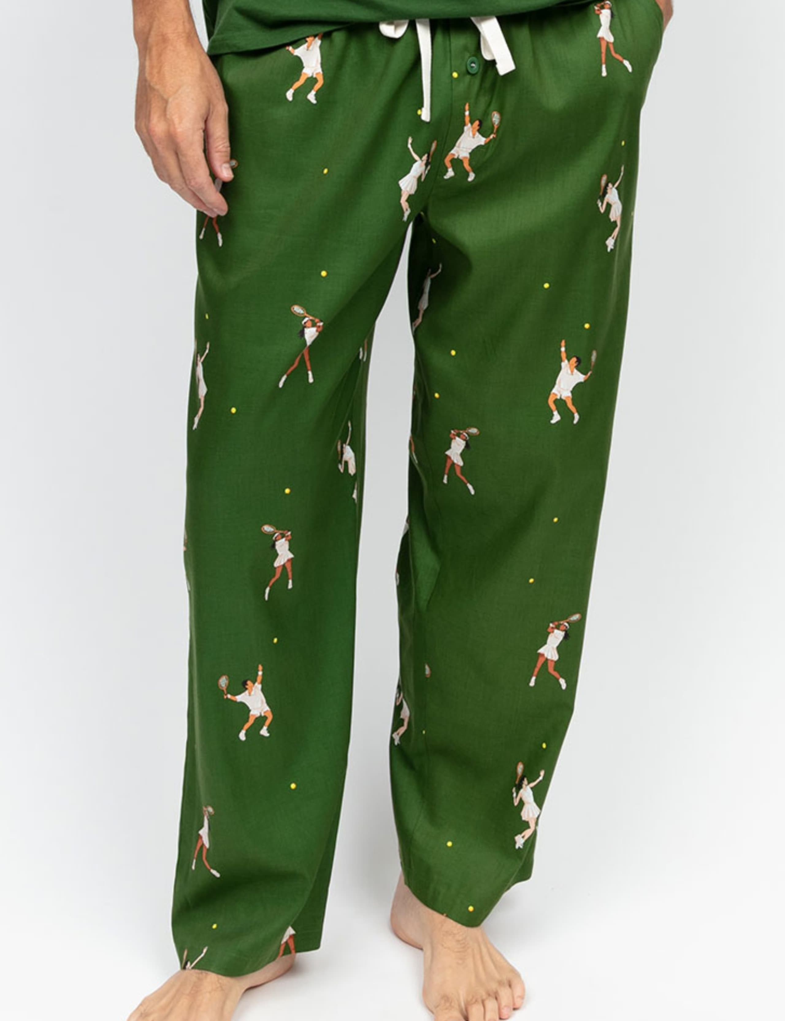 Cotton Modal Blend Tennis Print Pyjama Bottoms 1 of 4