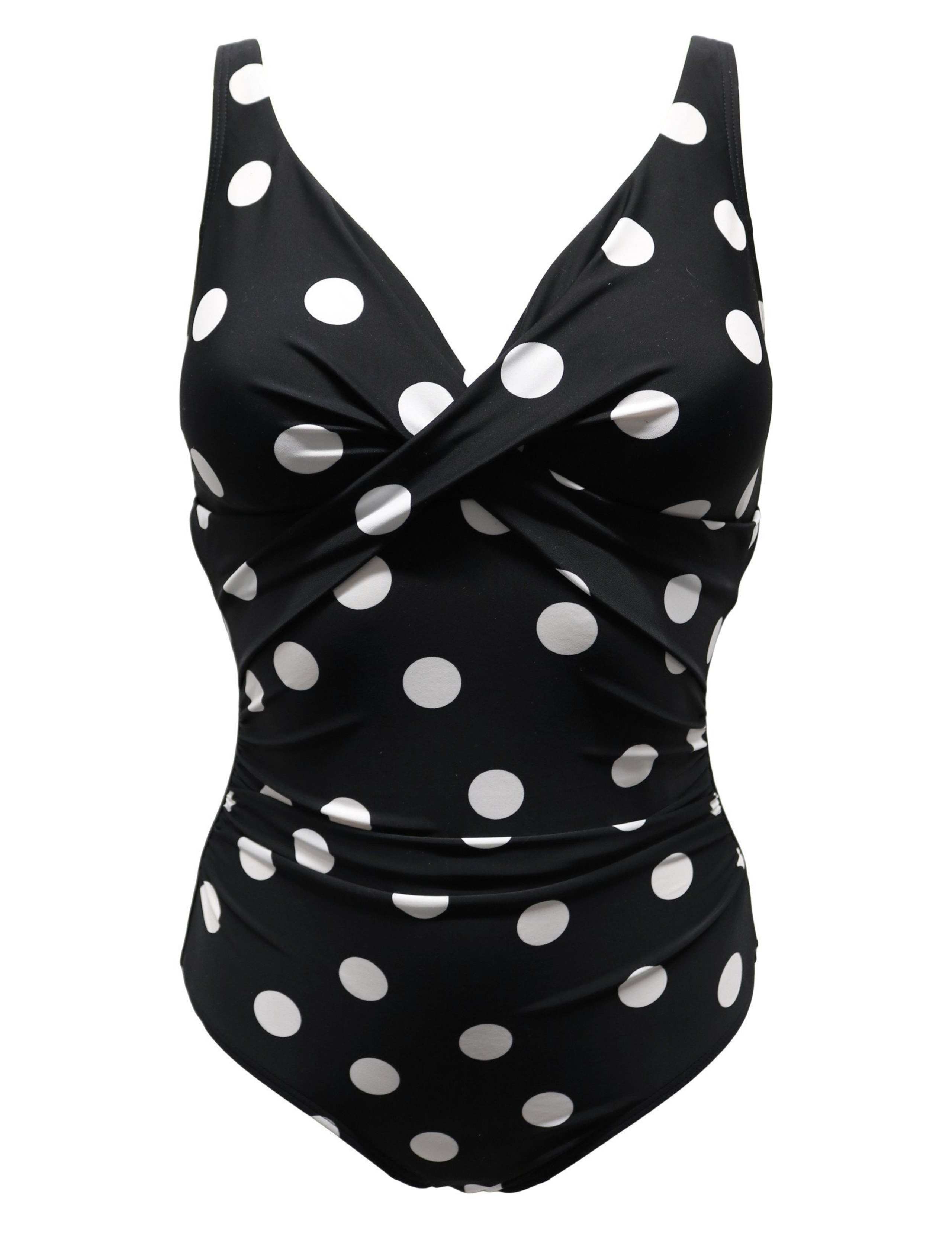 Polka Dot Tummy Control Swimsuit 2 of 8