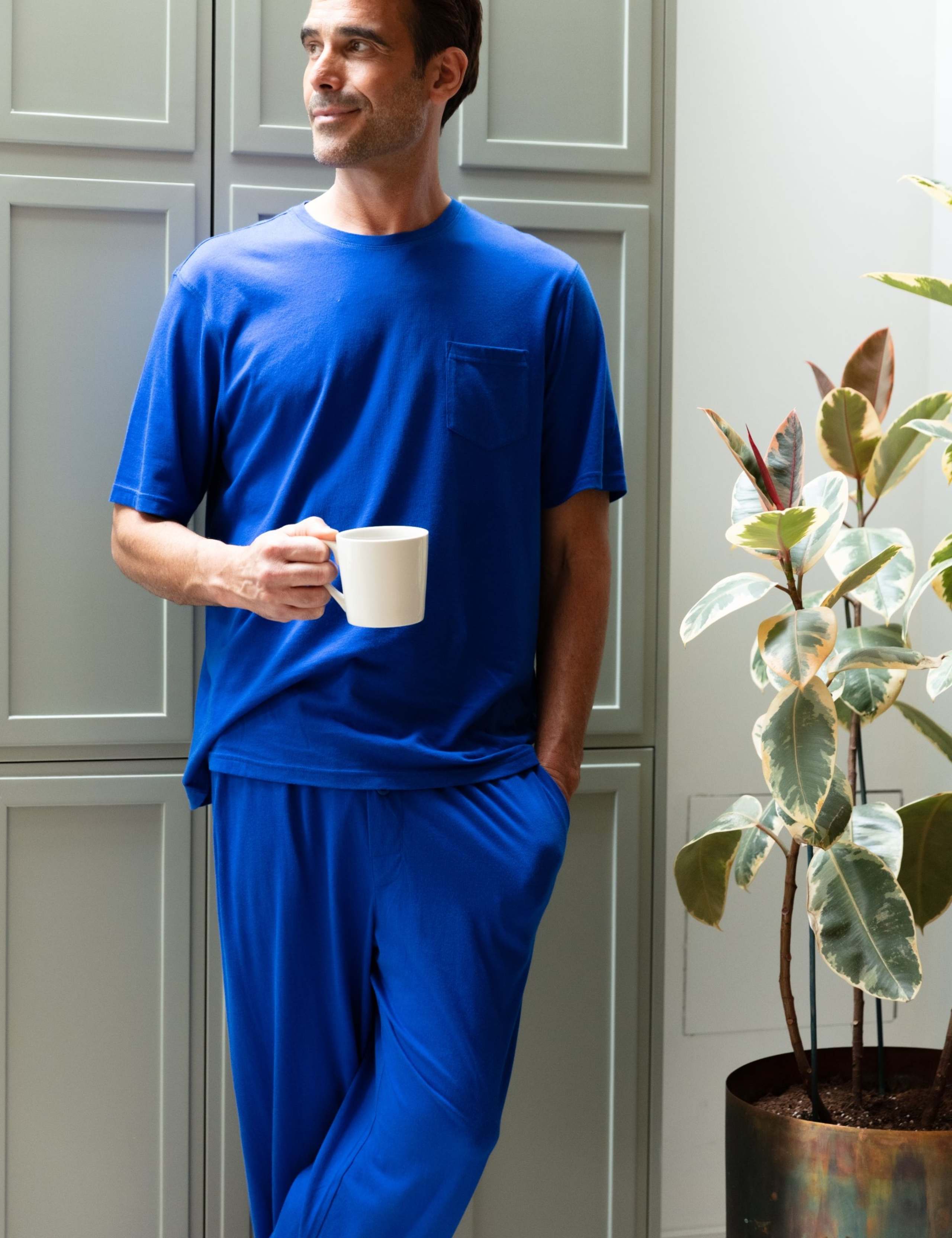 Cotton Modal Blend Drawstring Pyjama Bottoms 3 of 4